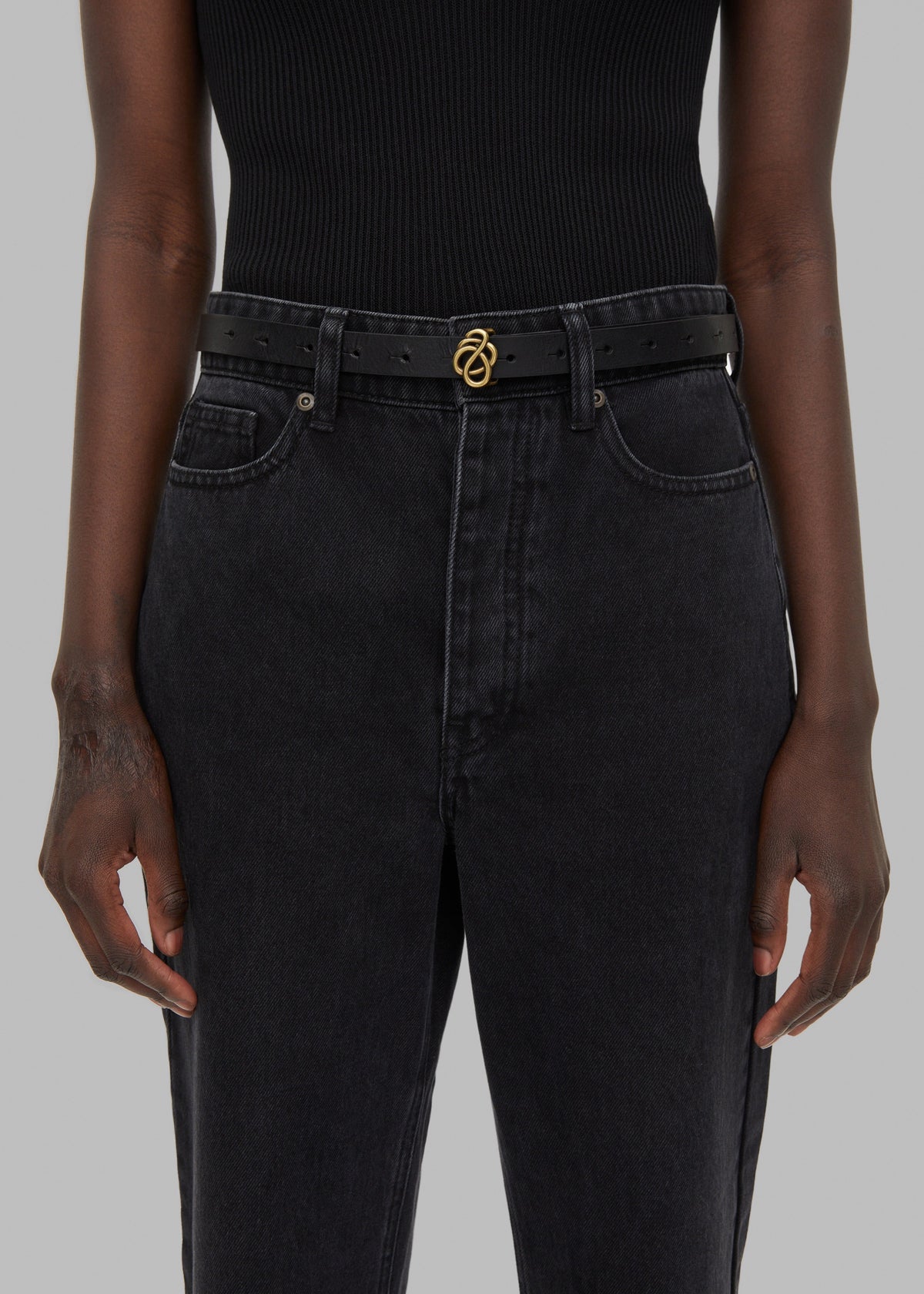 By Malene Birger Ouma Leather Belt - Black - 2
