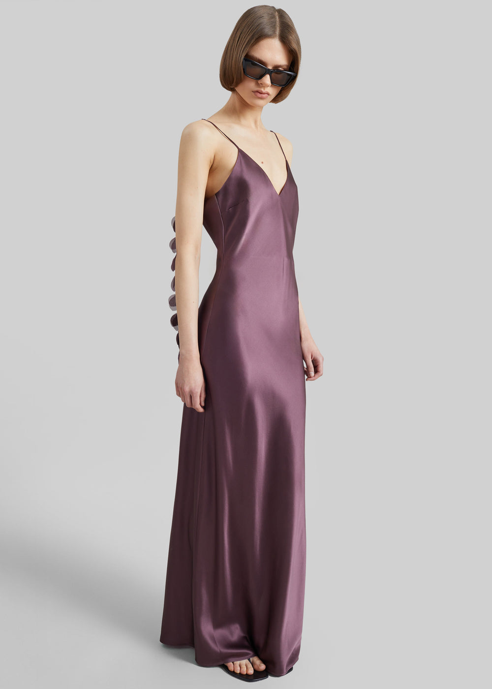 By Malene Birger Pascale robe maxi en soie - Aubergine