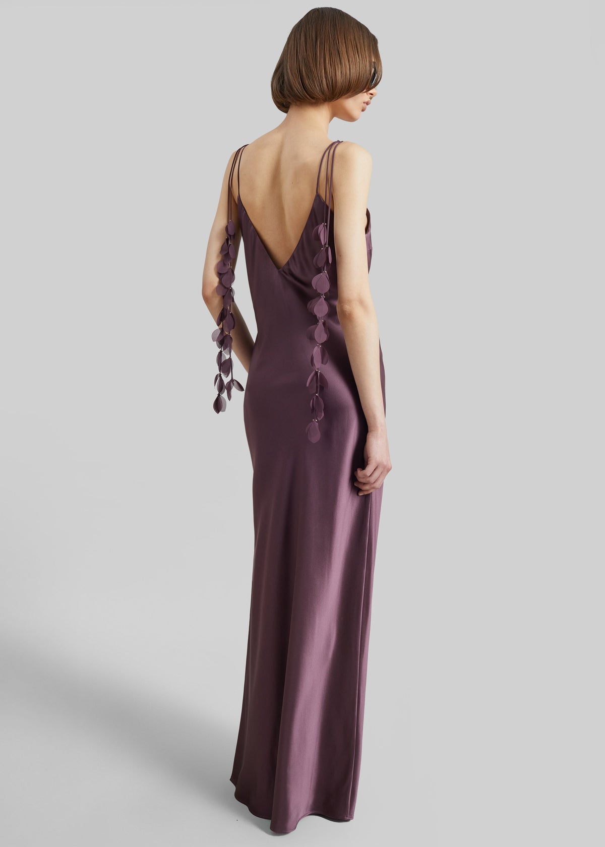 By Malene Birger Pascale robe maxi en soie - Aubergine - 5
