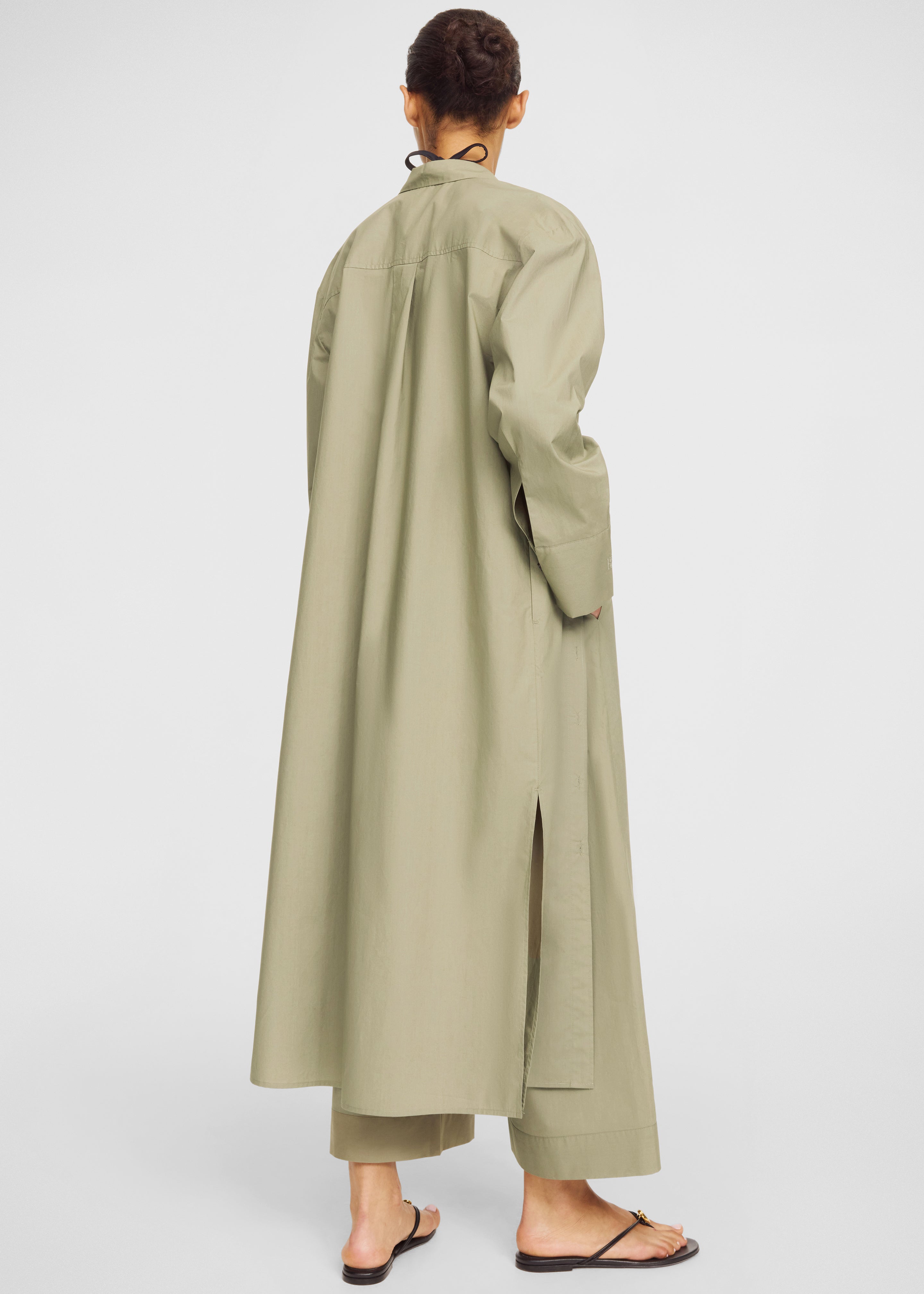 By Malene Birger Perroti Cotton Maxi Dress - Deep Lichen Green - 2