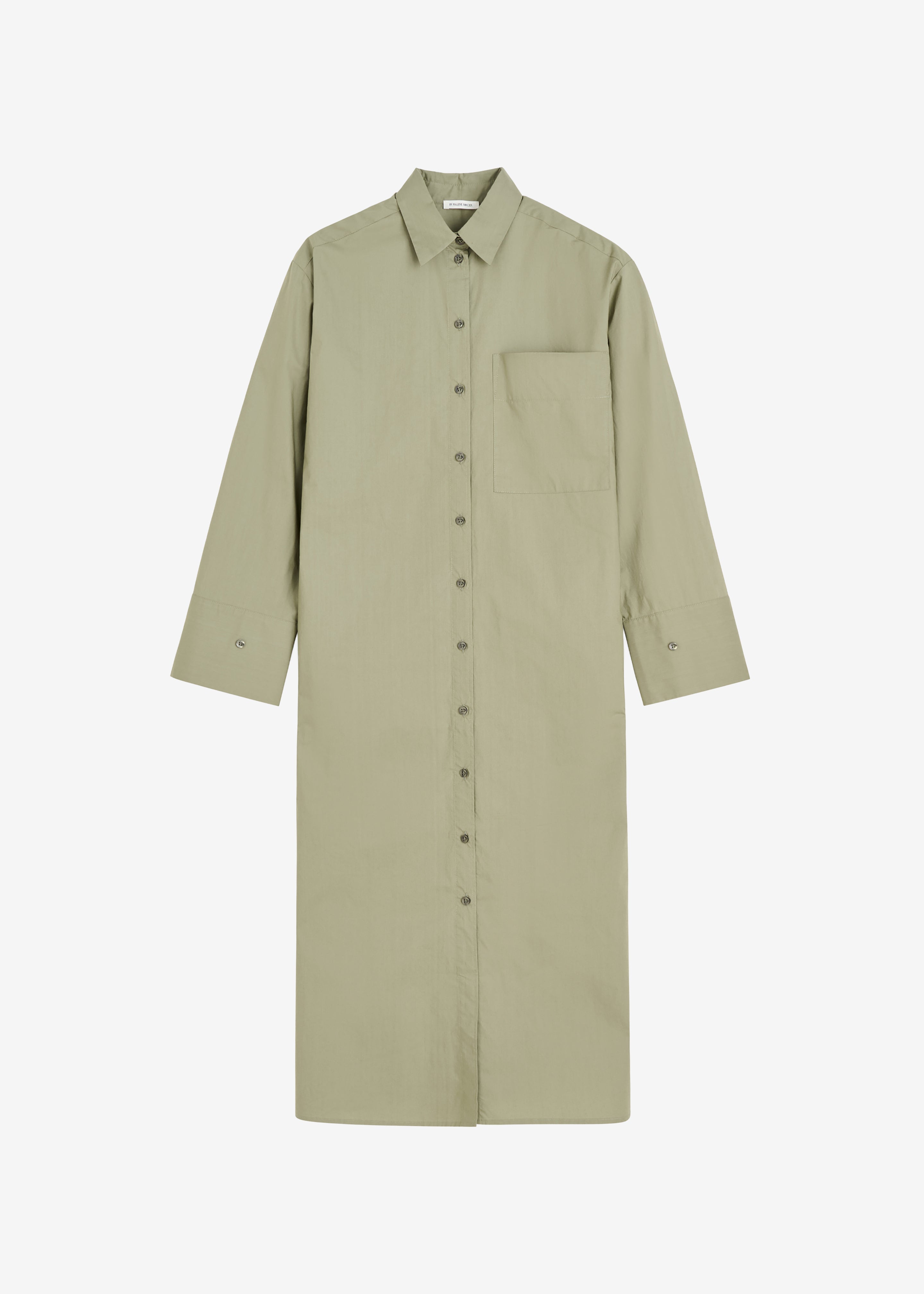 By Malene Birger Perroti Cotton Maxi Dress - Deep Lichen Green - 4