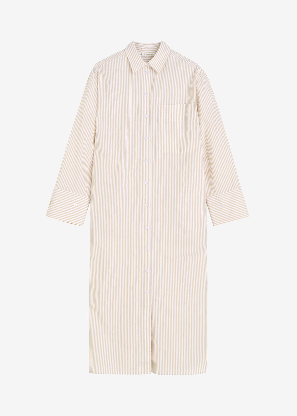 By Malene Birger Perroti Cotton Maxi Dress - Dark Sand Stripe - 5