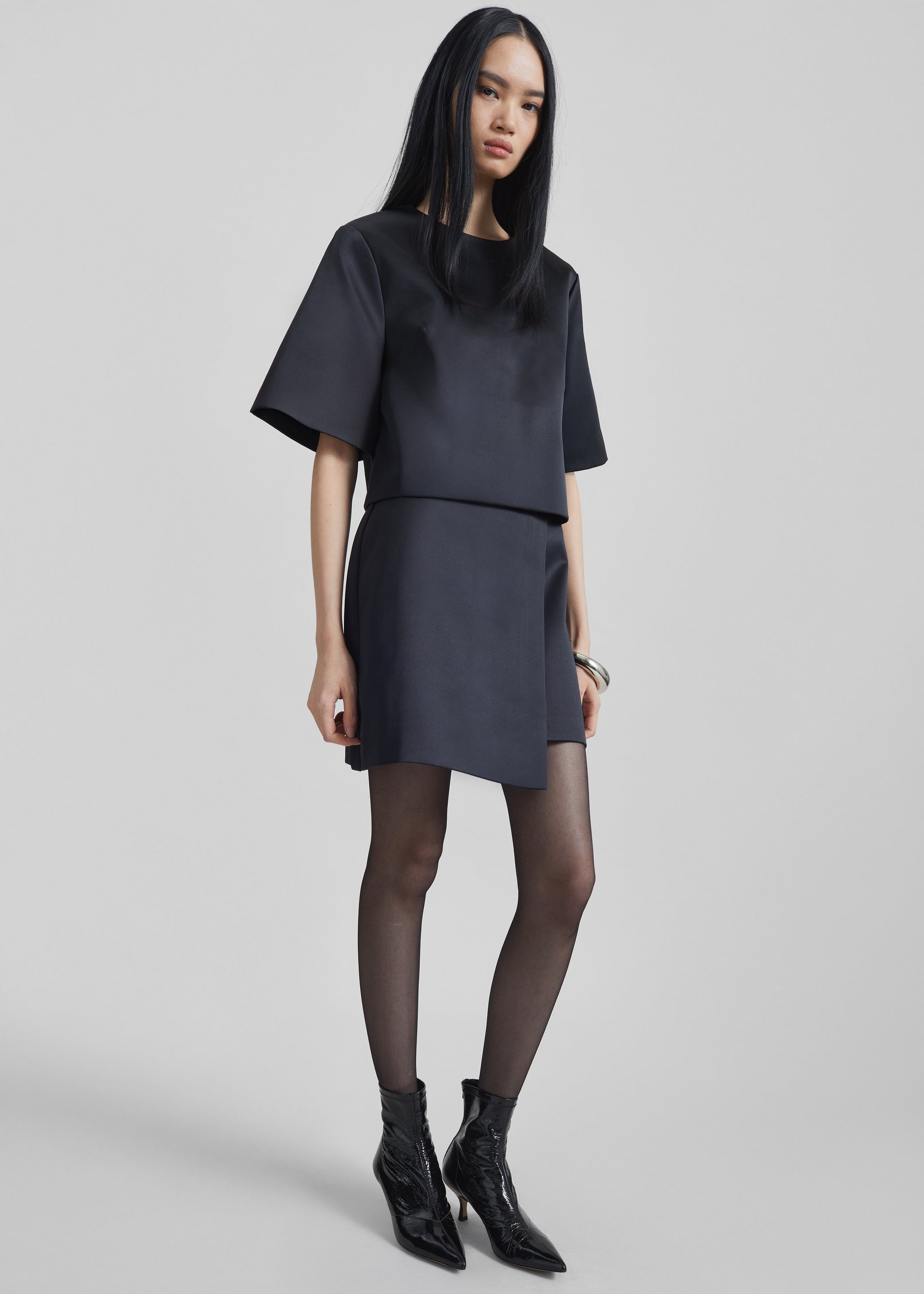 Shop the look image for By Malene Birger Raye Mini Skirt - Black