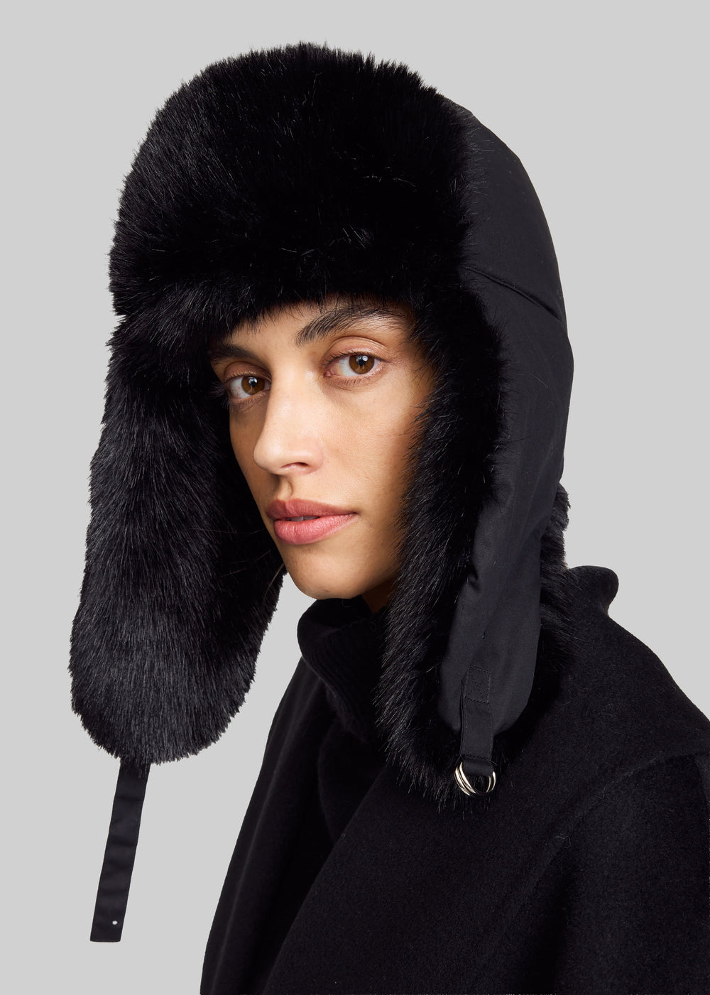 By Malene Birger Rolla Faux Fur Hat - Black
