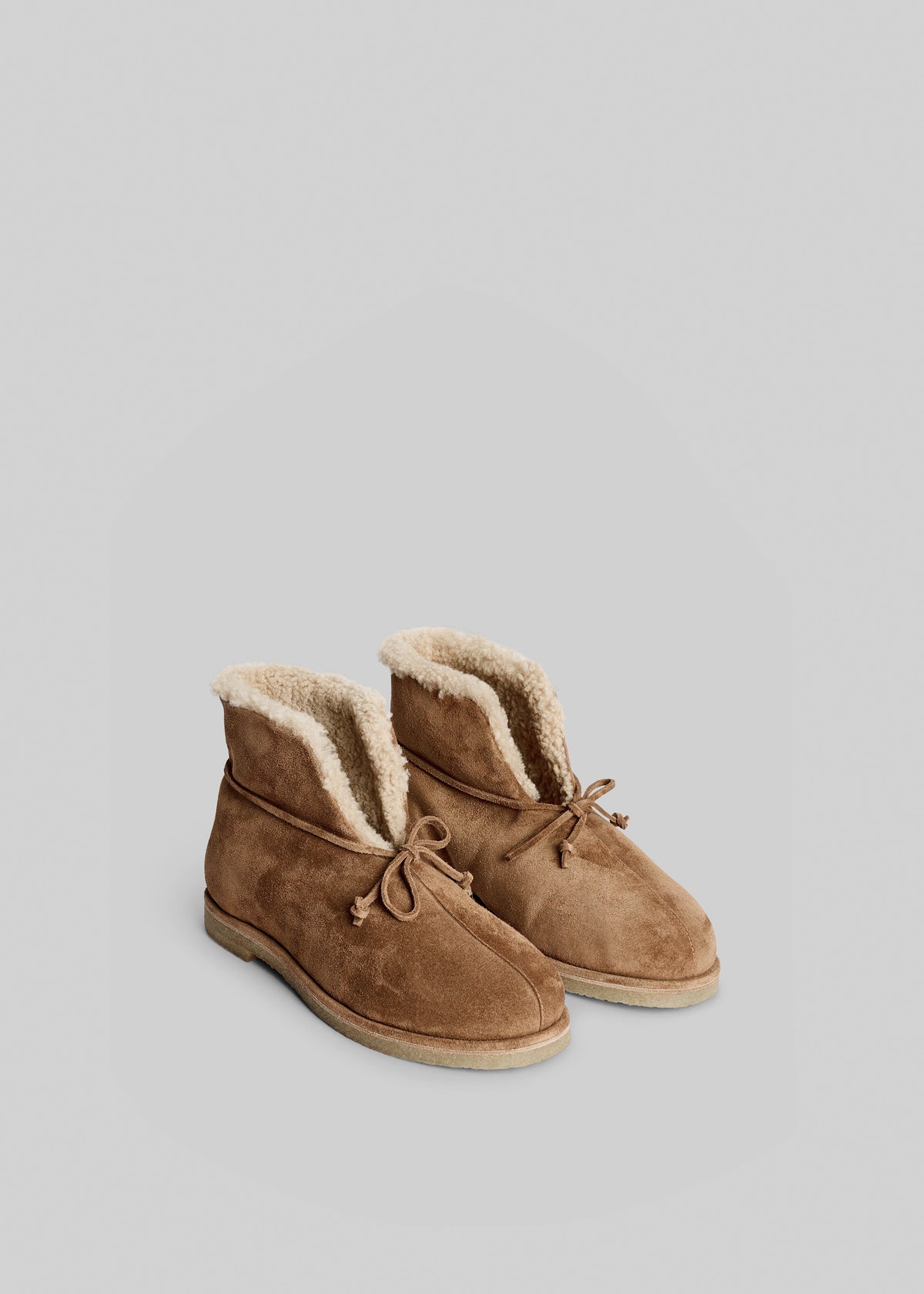 By Malene Birger Romma Shearling Boots - Tobacco Brown - 5