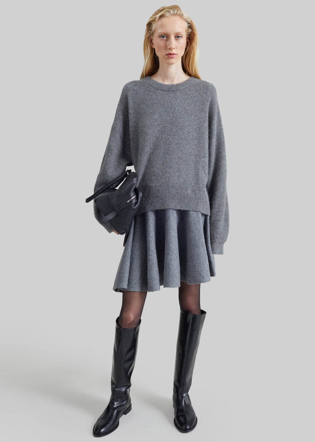 By Malene Birger gonna Sherry in lana - Grigio melange