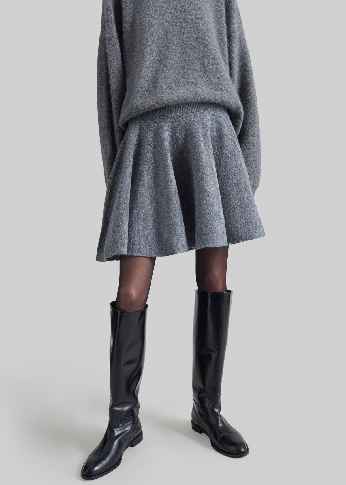 By Malene Birger gonna Sherry in lana - Grigio melange