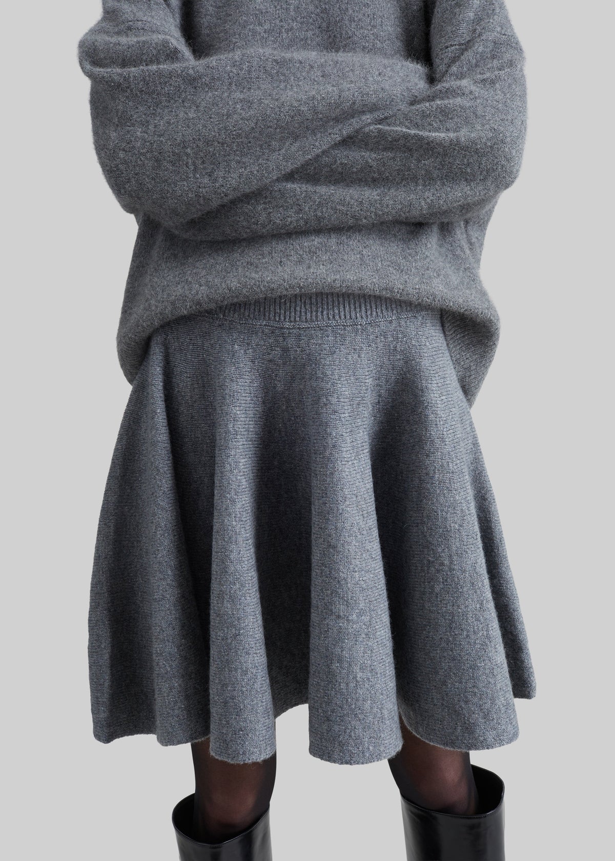 By Malene Birger gonna Sherry in lana - Grigio melange