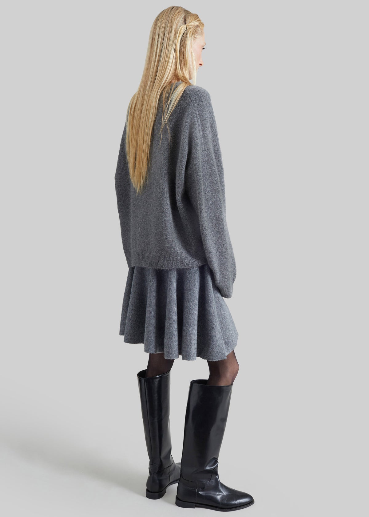 By Malene Birger gonna Sherry in lana - Grigio melange