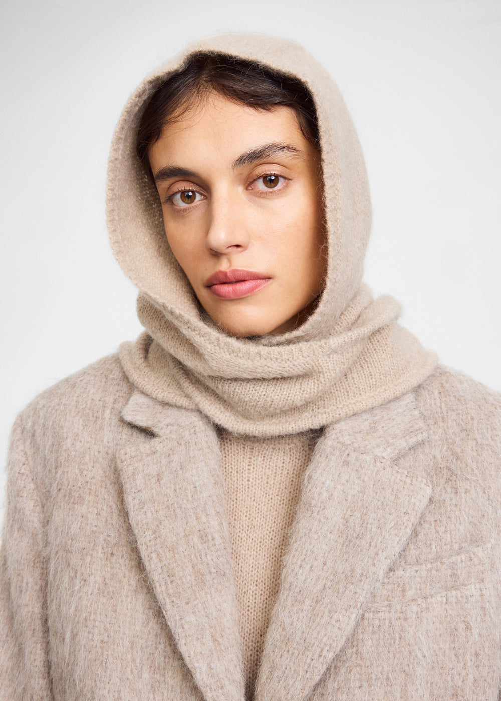 By Malene Birger Tianne Knit Hood - Cobblestone