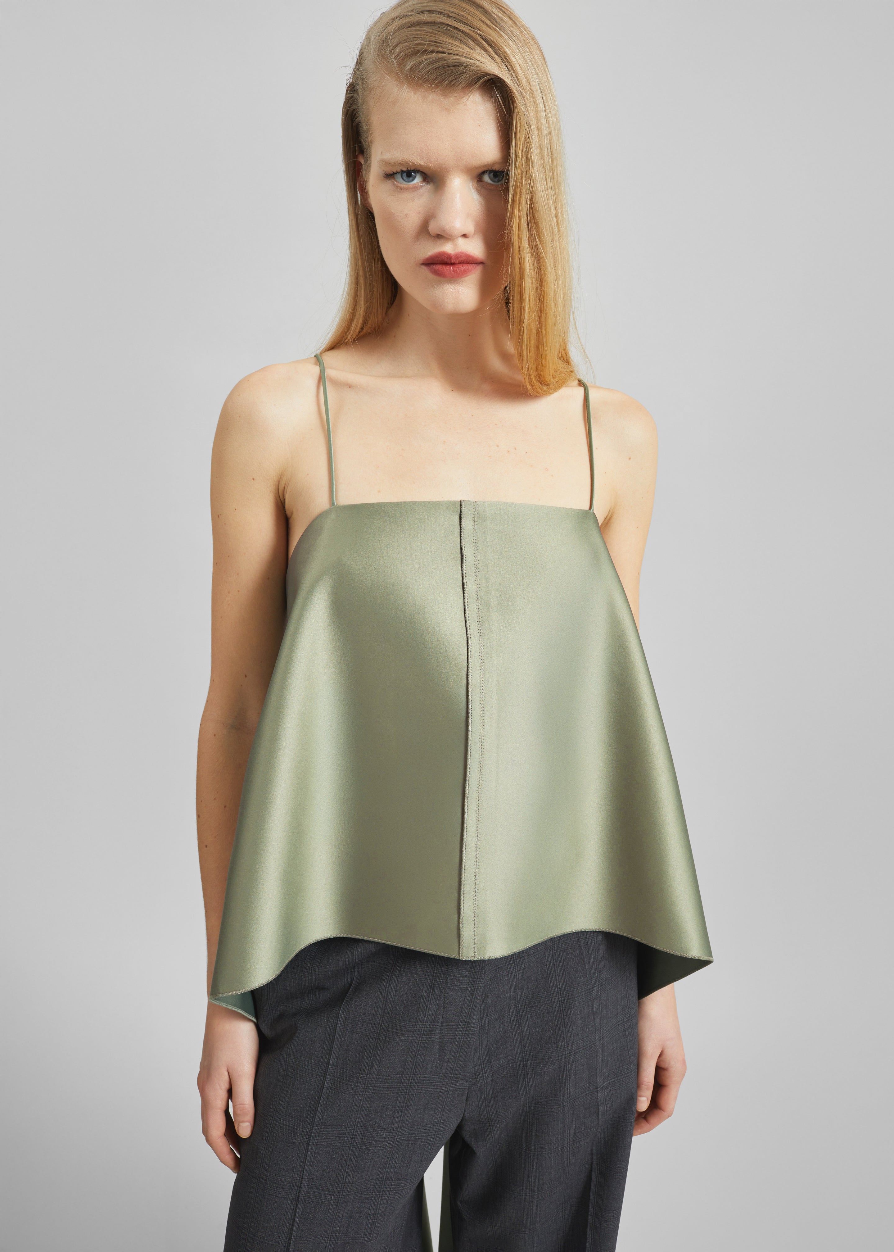 By Malene Birger Trinola Top - Deep Lichen Green - 4