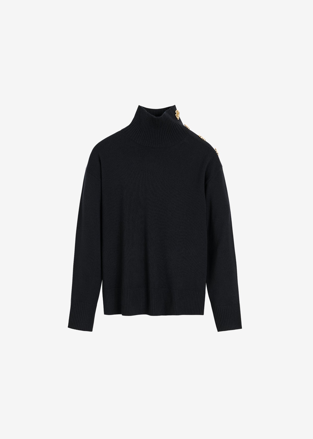 By Malene Birger Vanille Wool Sweater - Black - 7