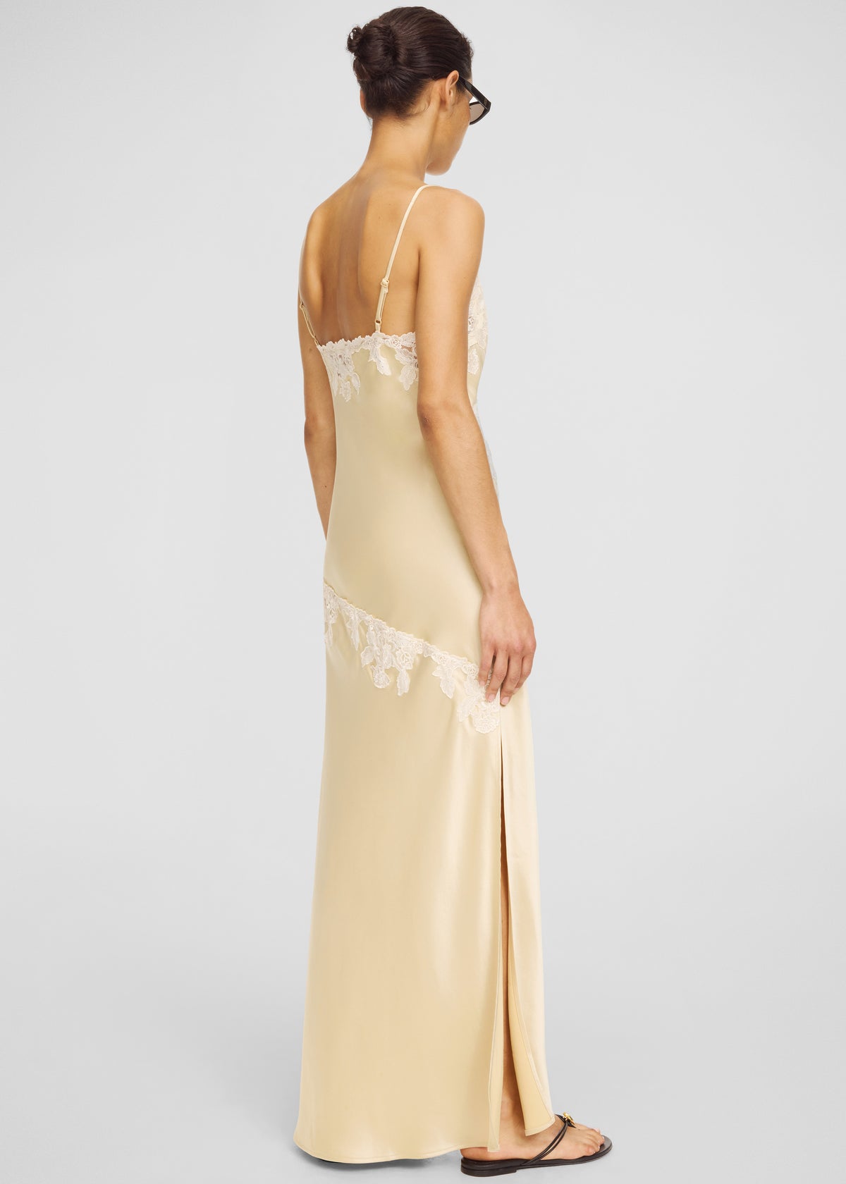 By Malene Birger Vera Satin Maxi Dress - Vanilla Cream - 4