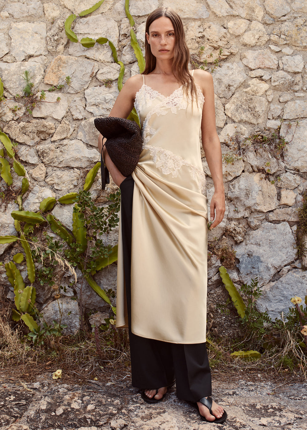 By Malene Birger Vera Satin Maxi Dress - Vanilla Cream