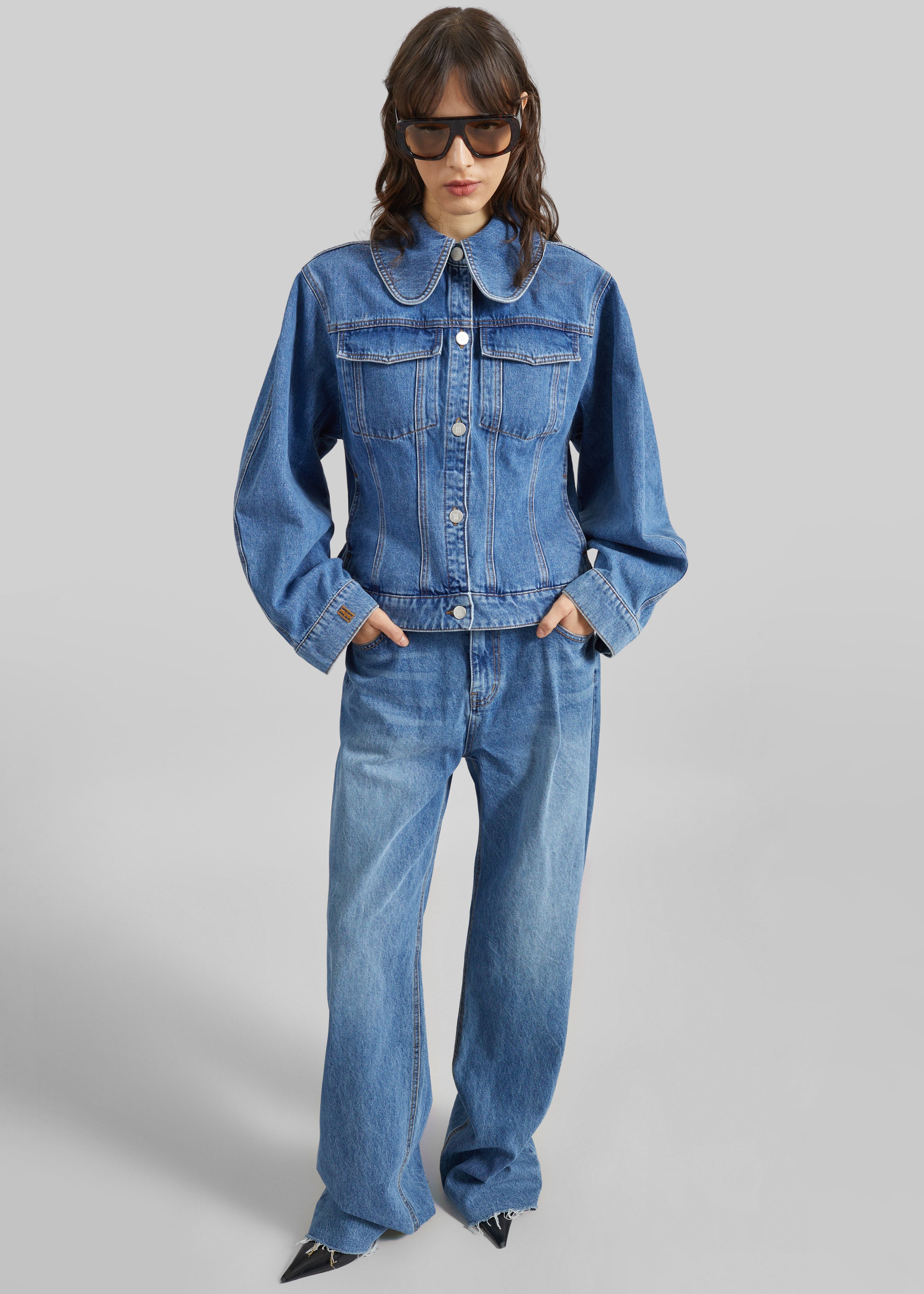 By Malene Birger Villies Jacket - Mid Denim Blue - 3