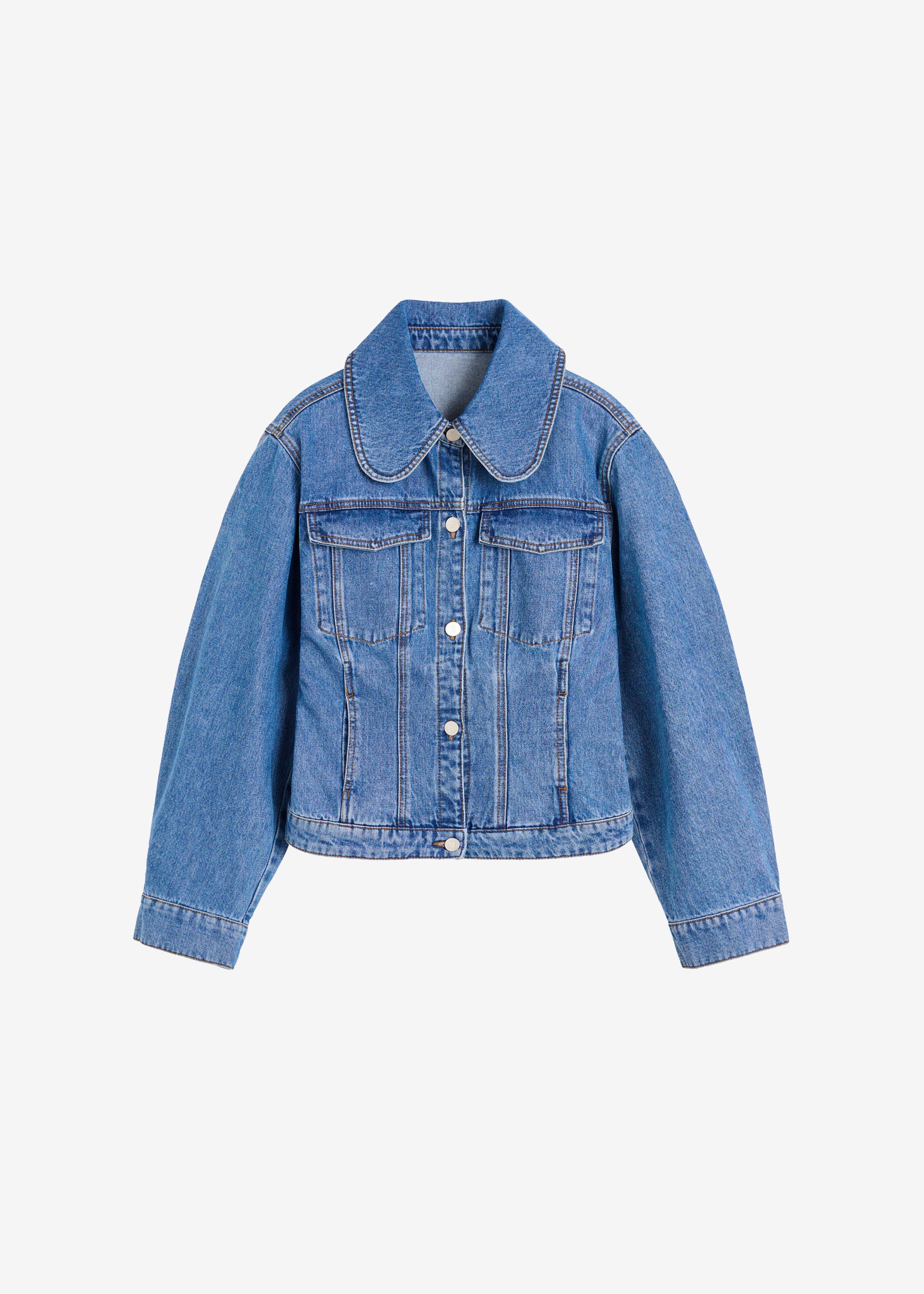 By Malene Birger Villies Jacket - Mid Denim Blue - 7