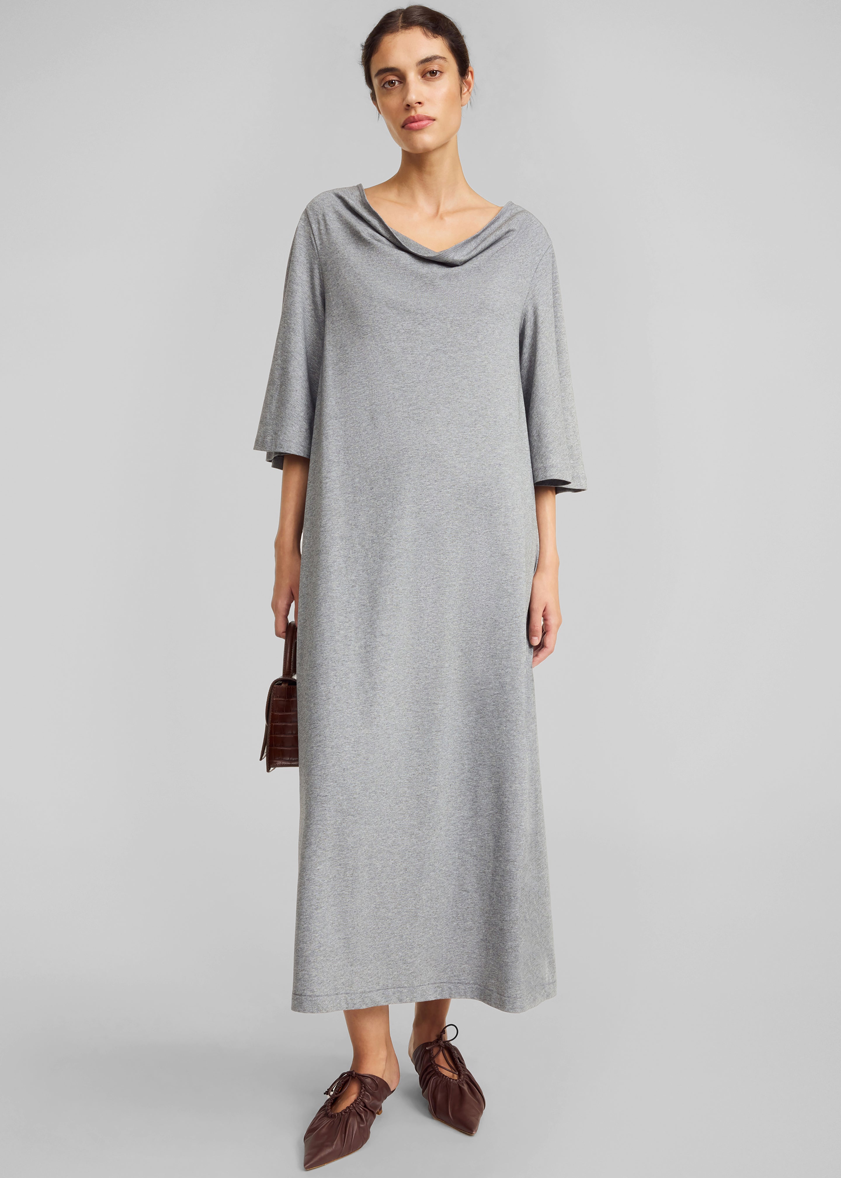 By Malene Birger Yalia Maxi Dress - Grey Melange - 6