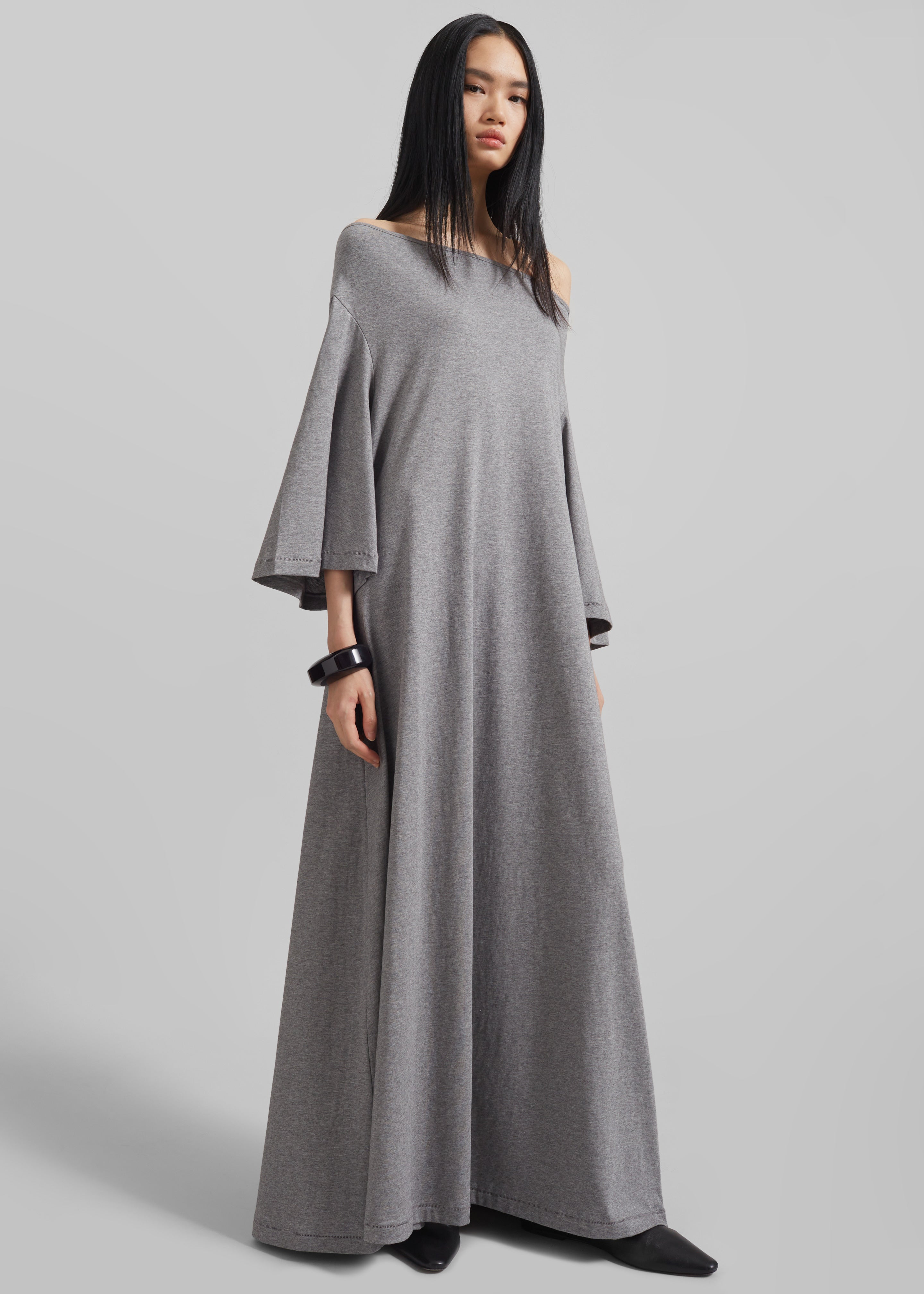 By Malene Birger Yalia Maxi Dress - Grey Melange - 2