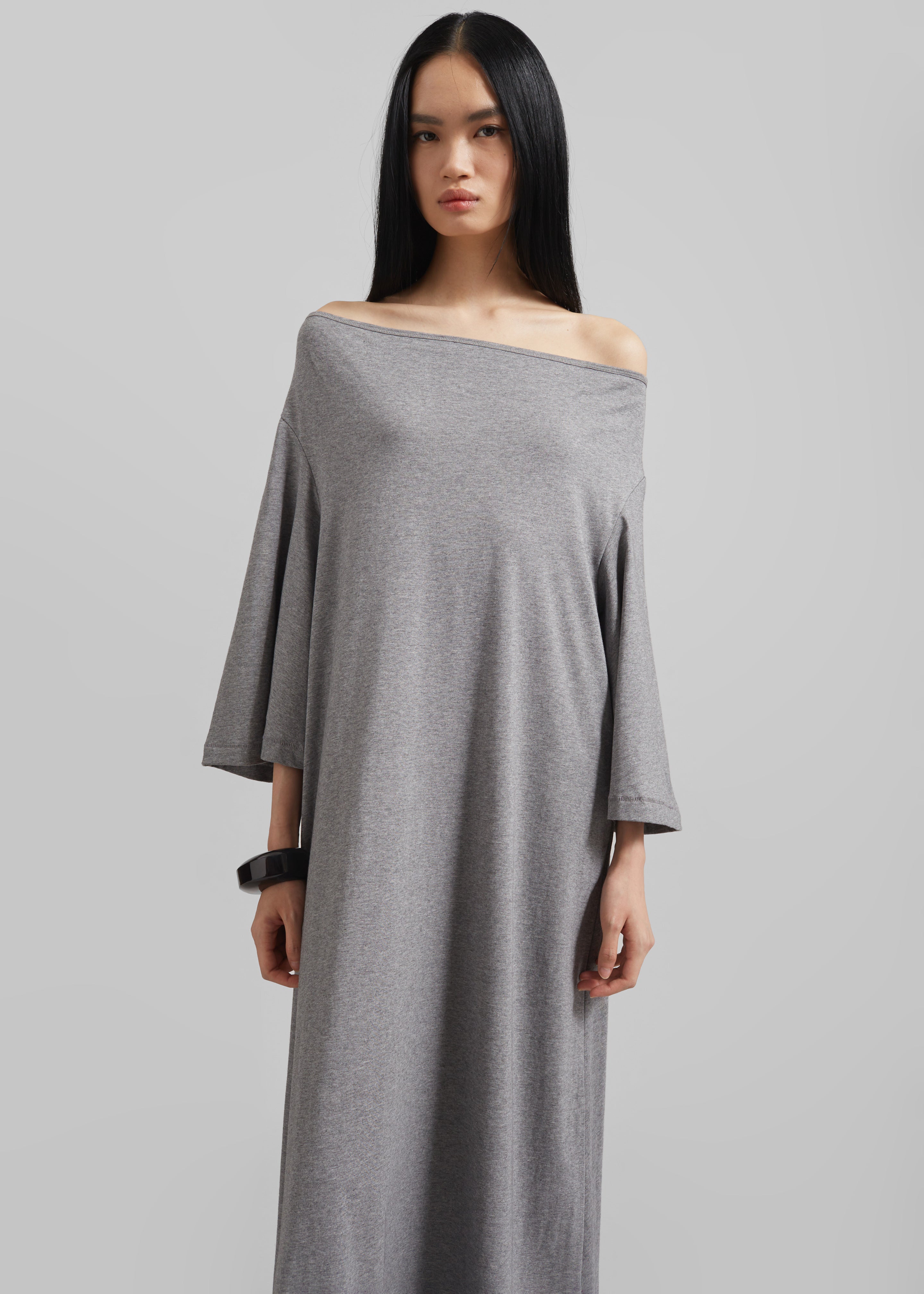 By Malene Birger Yalia Maxi Dress - Grey Melange - 3