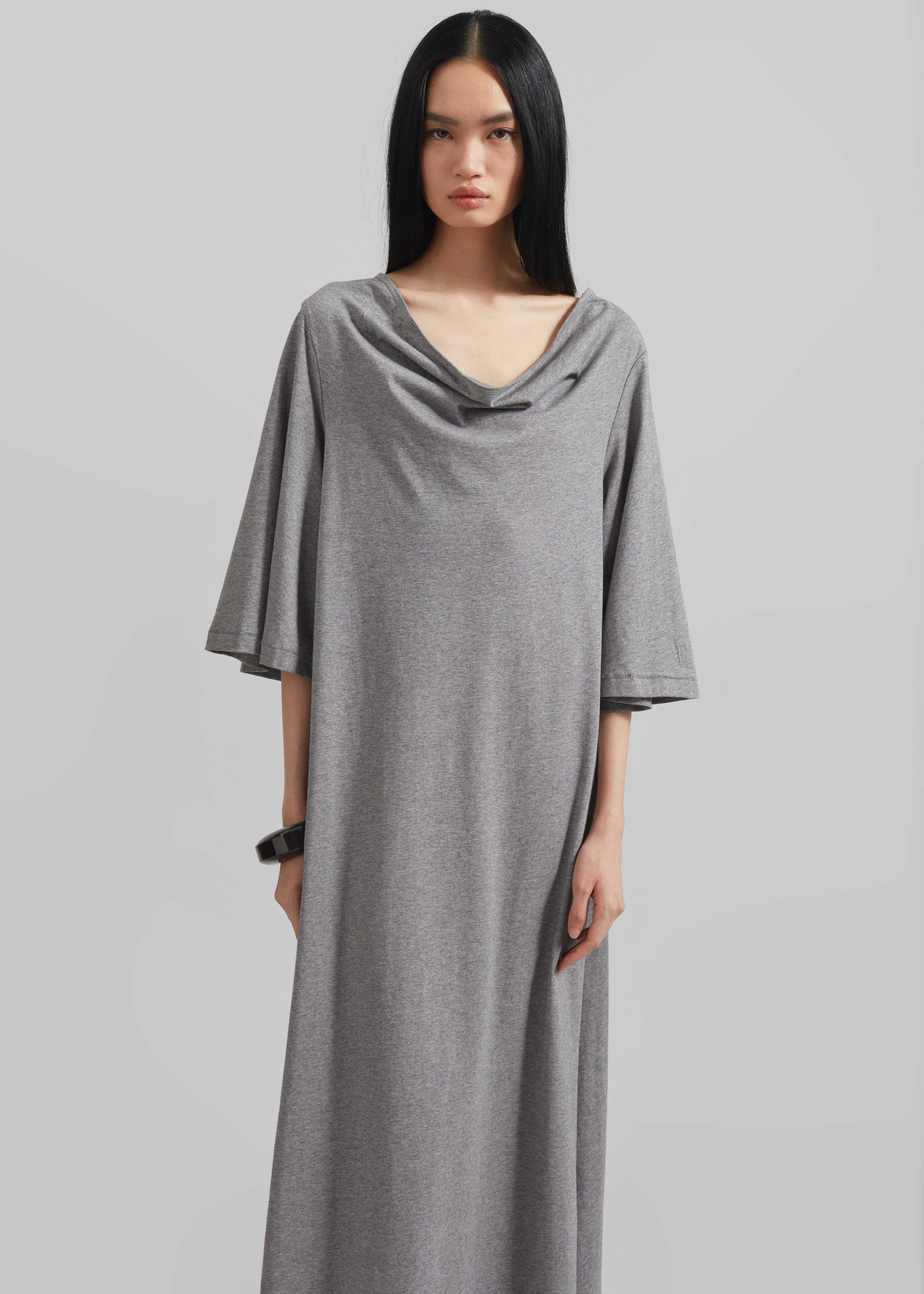 By Malene Birger Yalia Maxi Dress - Grey Melange - 4