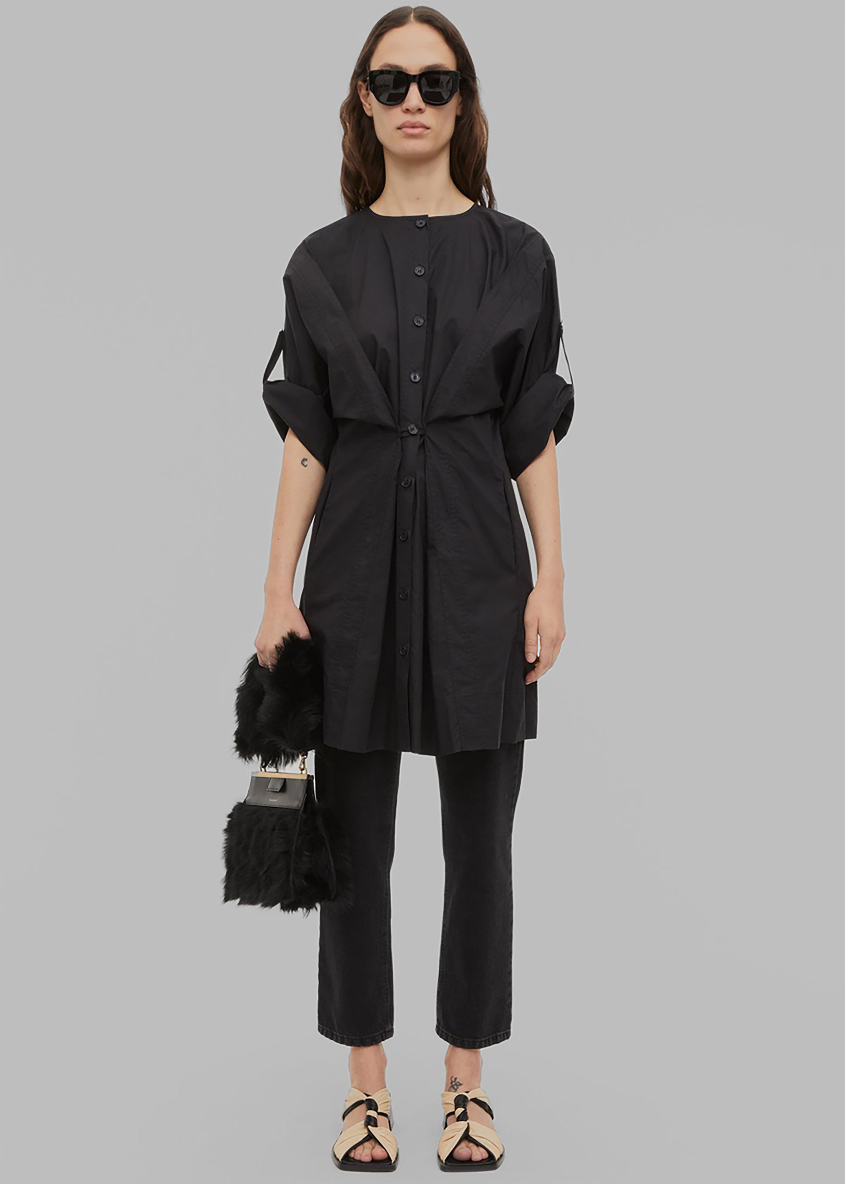 By Malene Birger Amalas Organic Cotton Shirt Dress - Black - 3
