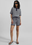 Bynea Knit Shorts - Navy/White Stripe