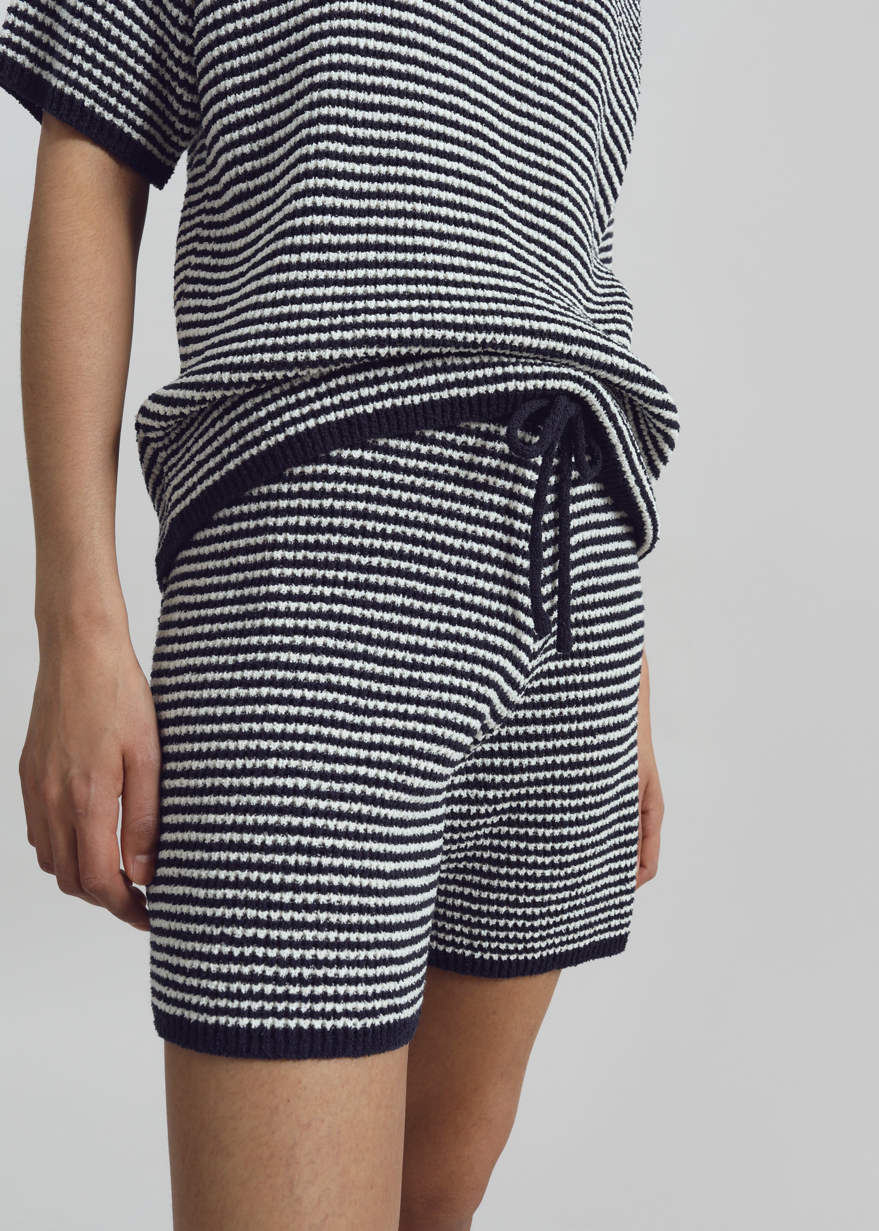 Bynea Knit Shorts - Navy/White Stripe - 5