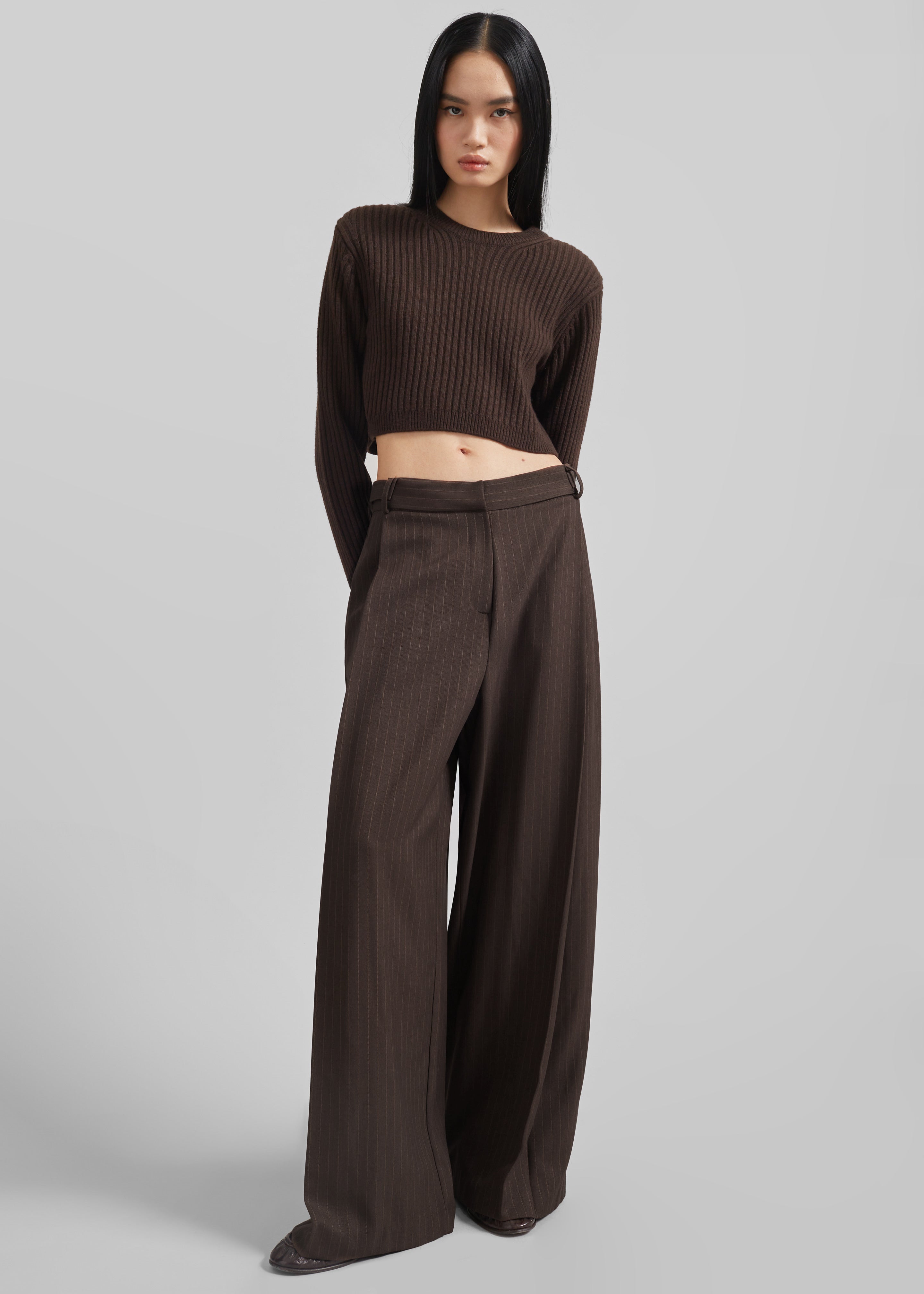 Cairns Striped Trousers - Brown Stripe - 7