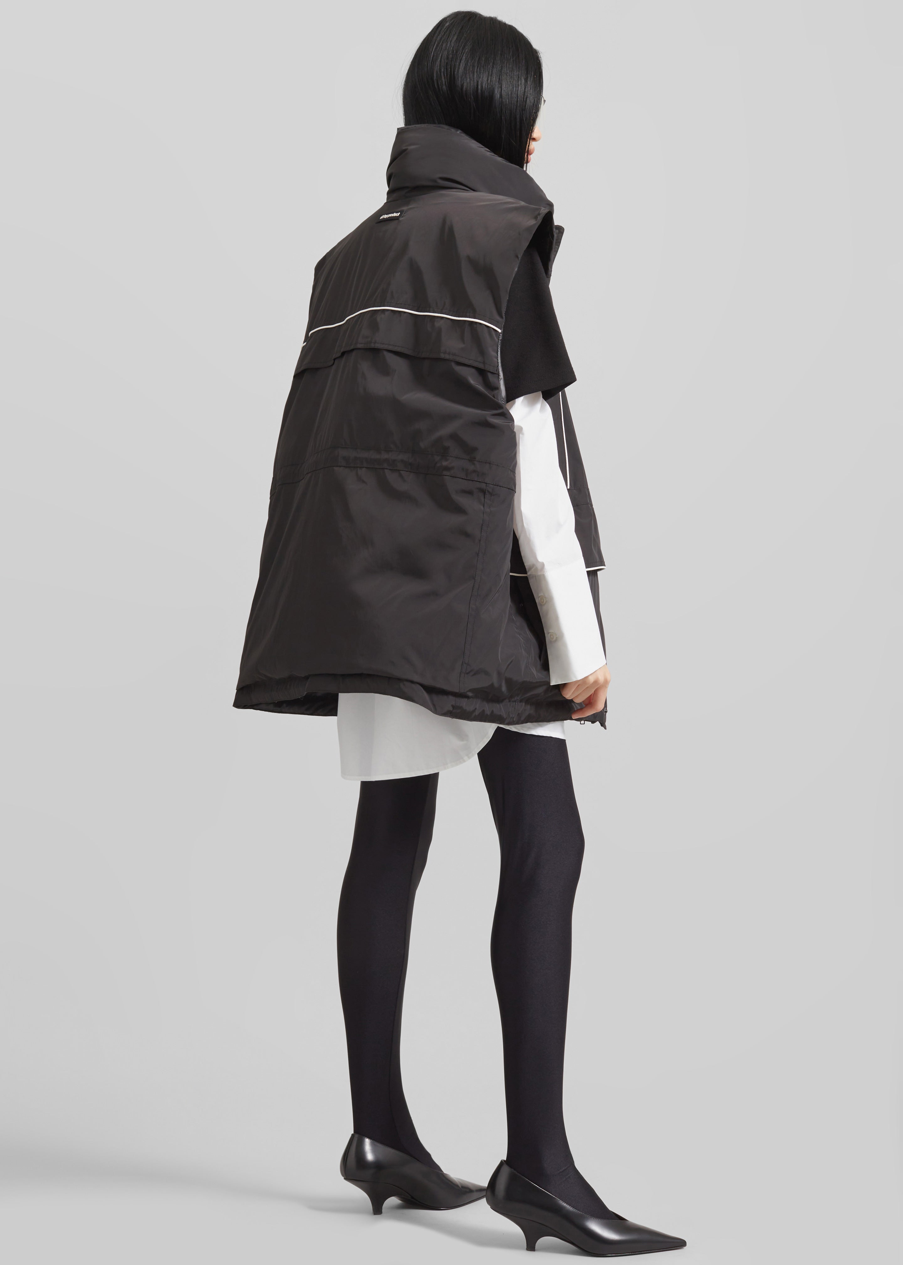 Calais Oversized Sleeveless Puffer Jacket - Black - 8