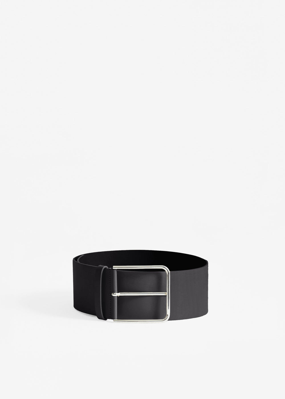Calan Leather Wide Belt - Black - 1
