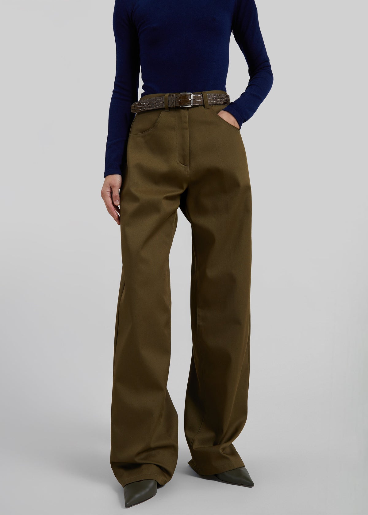 Calcaterra 5 Pockets Trousers - Olive