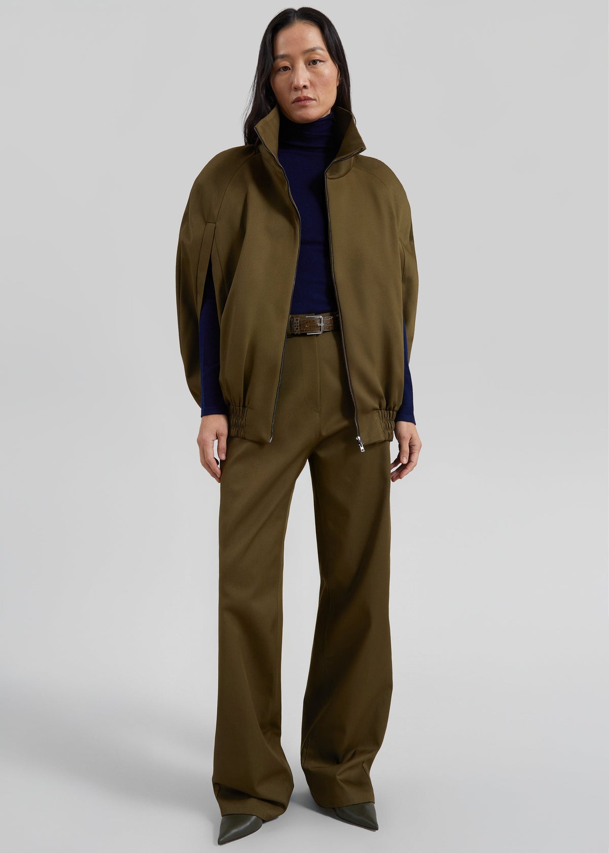 Calcaterra Cocoon Cape - Olive