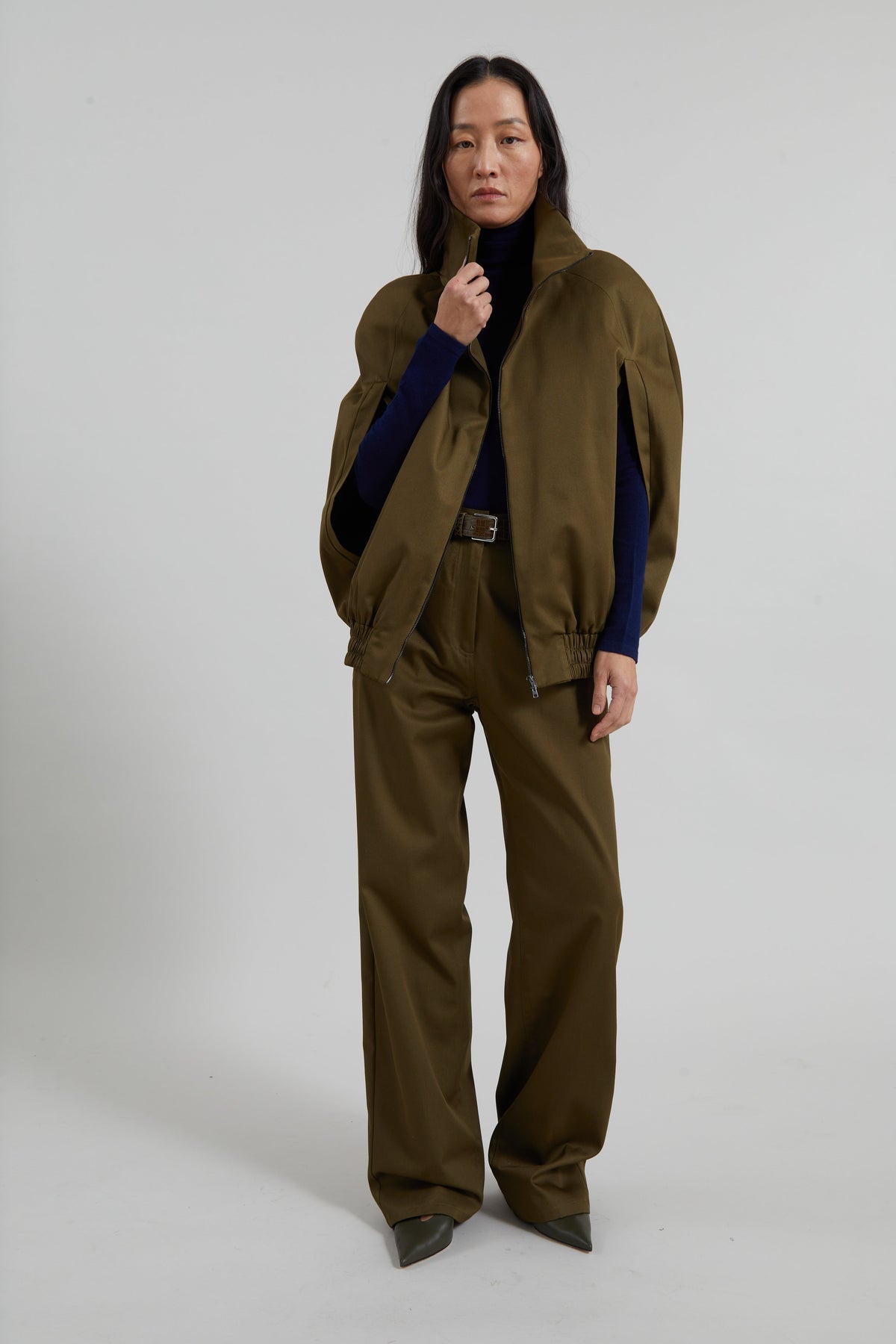 Calcaterra Cocoon Cape - Olive