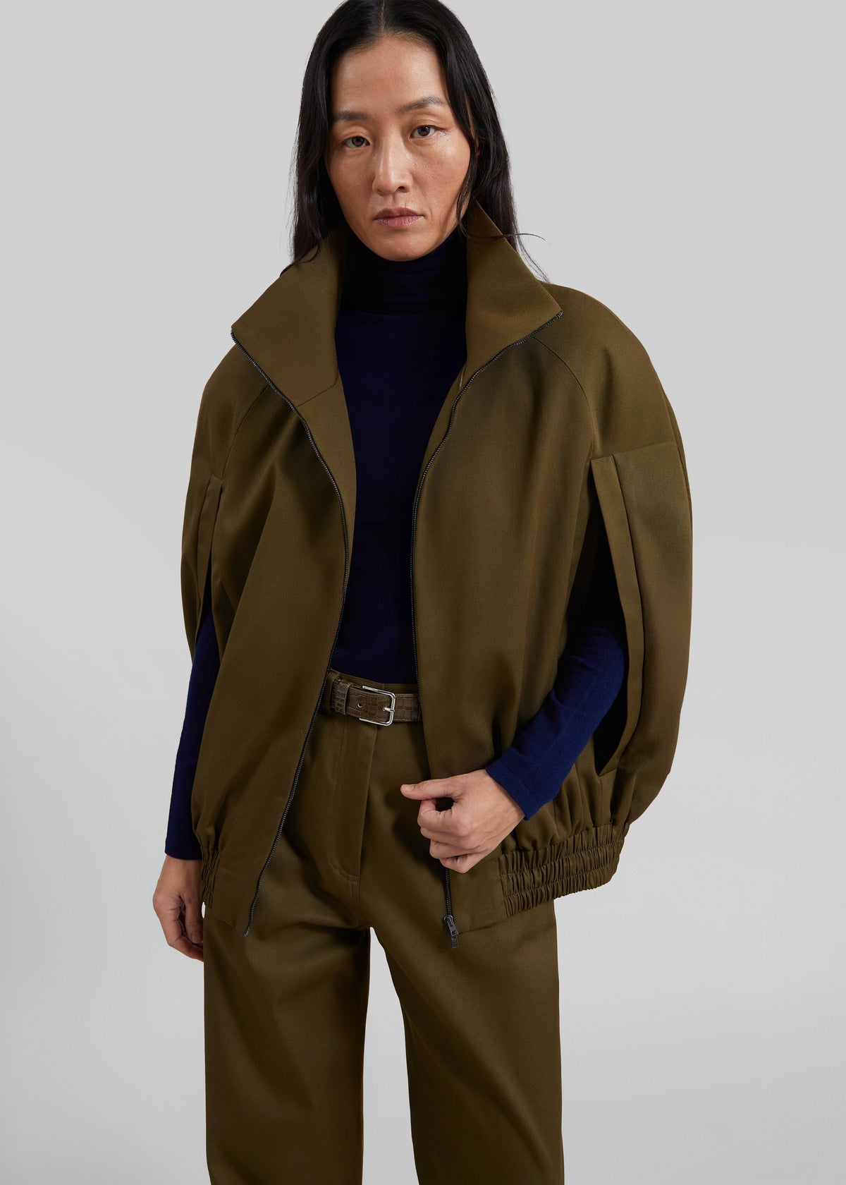 Calcaterra Cocoon Cape - Olive