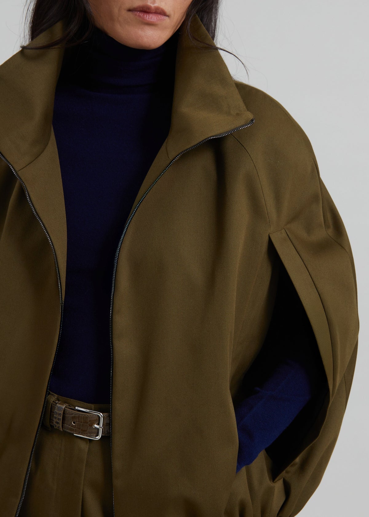 Calcaterra Cocoon Cape - Olive