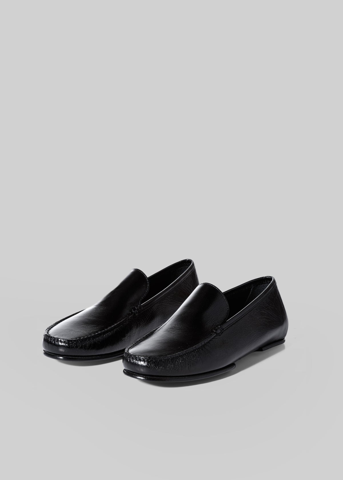 Calcaterra Leather Mocassino Isole - Shiny Black