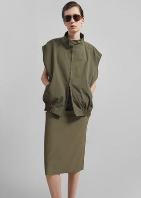 Caldain Sleeveless Jacket - Khaki