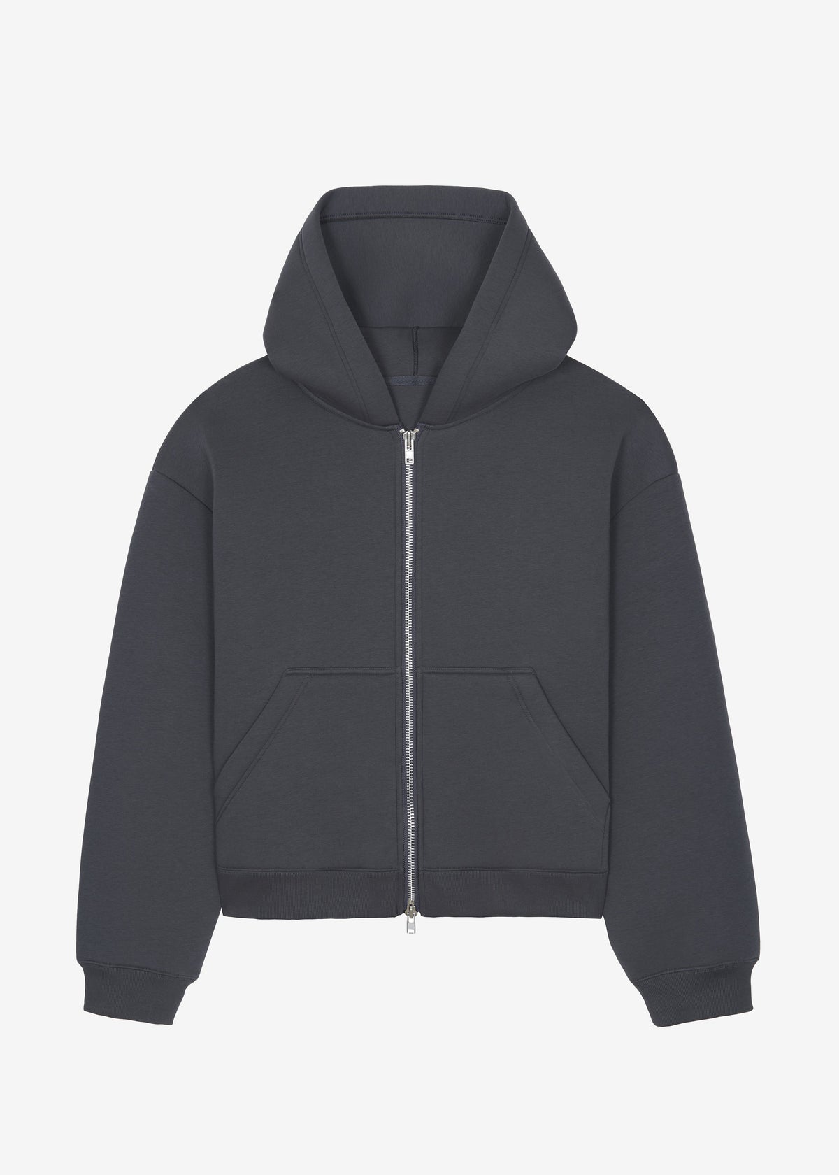 Calder Neoprene Zip-Up Hoodie - Grey - 9