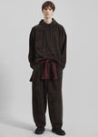 Caleb Velvet Hoodie - Brown