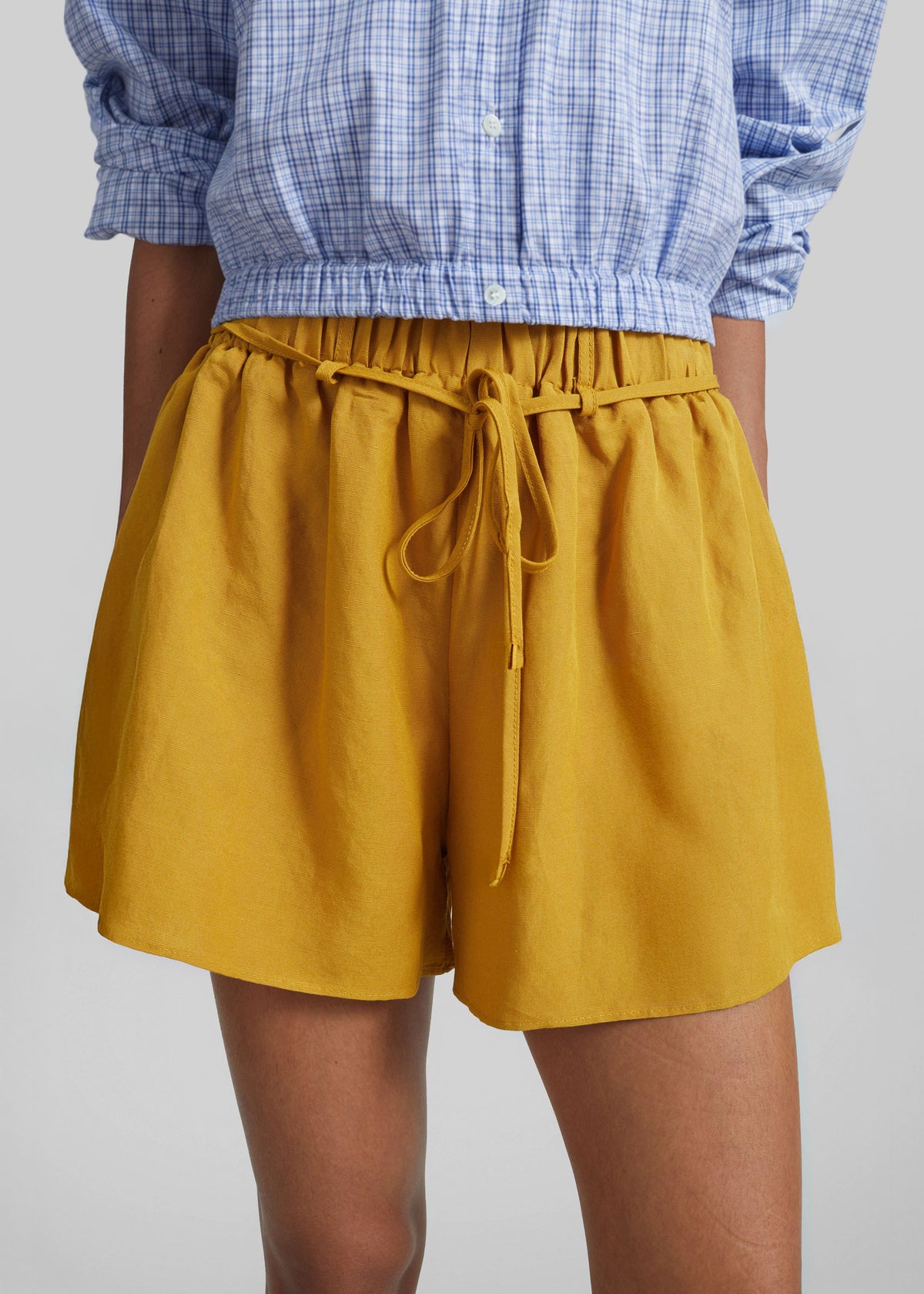 Caligny Linen Shorts - Mustard - 4