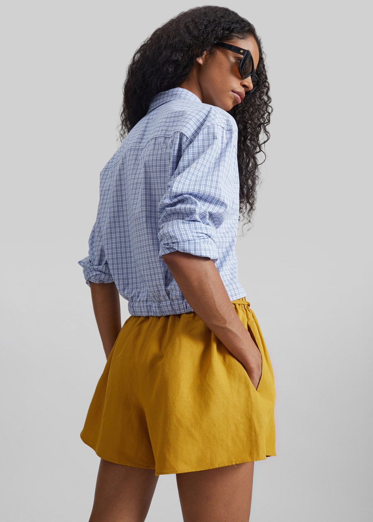 Caligny Linen Shorts - Mustard - 8