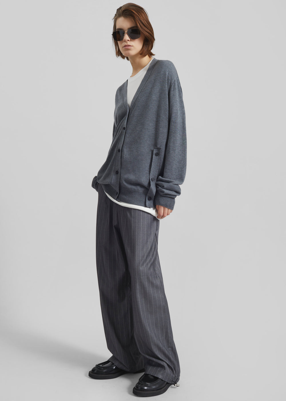 Calvane Two-Way Cardigan - Grey - 1