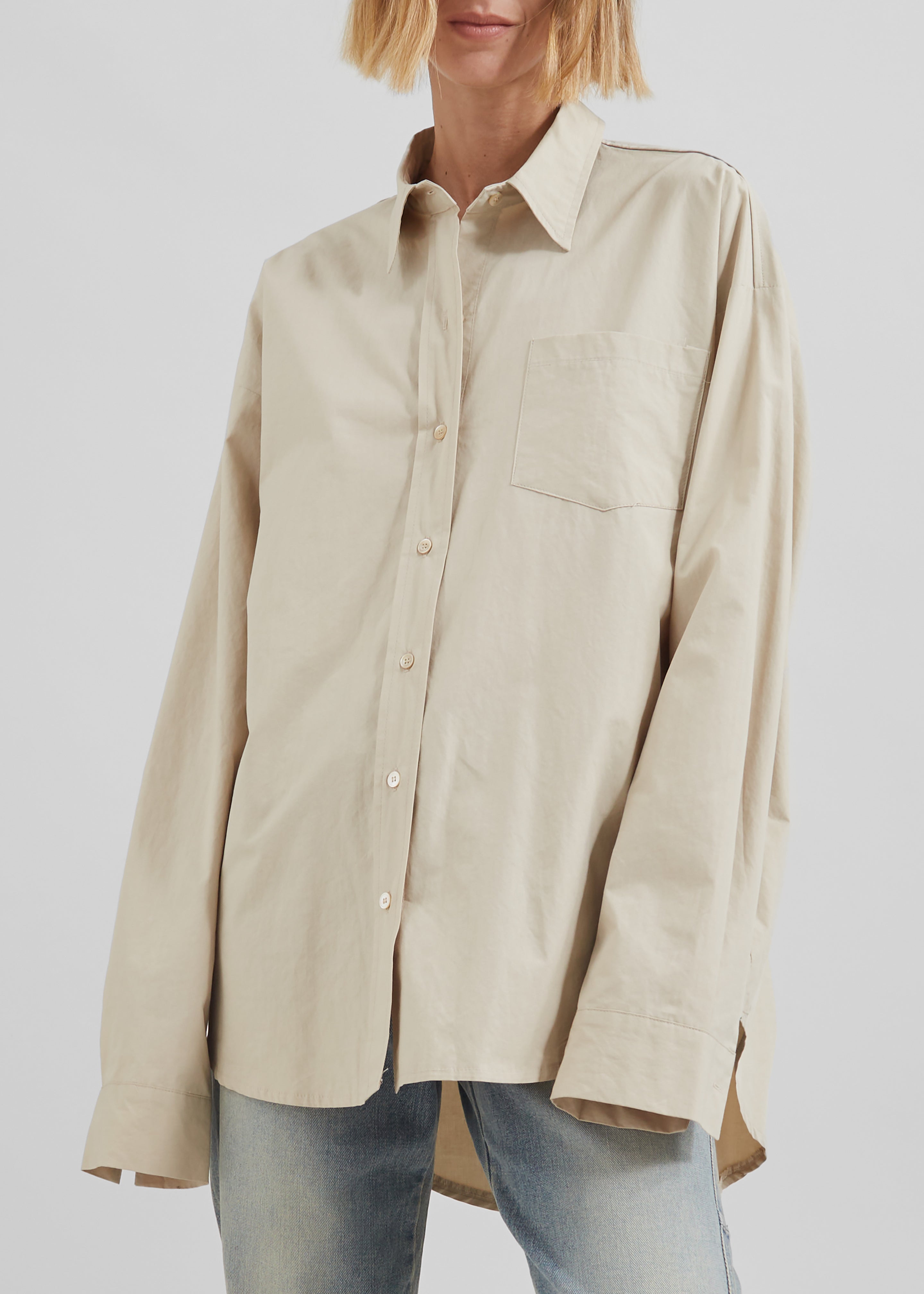 Calypso Cotton Shirt - Beige - 3