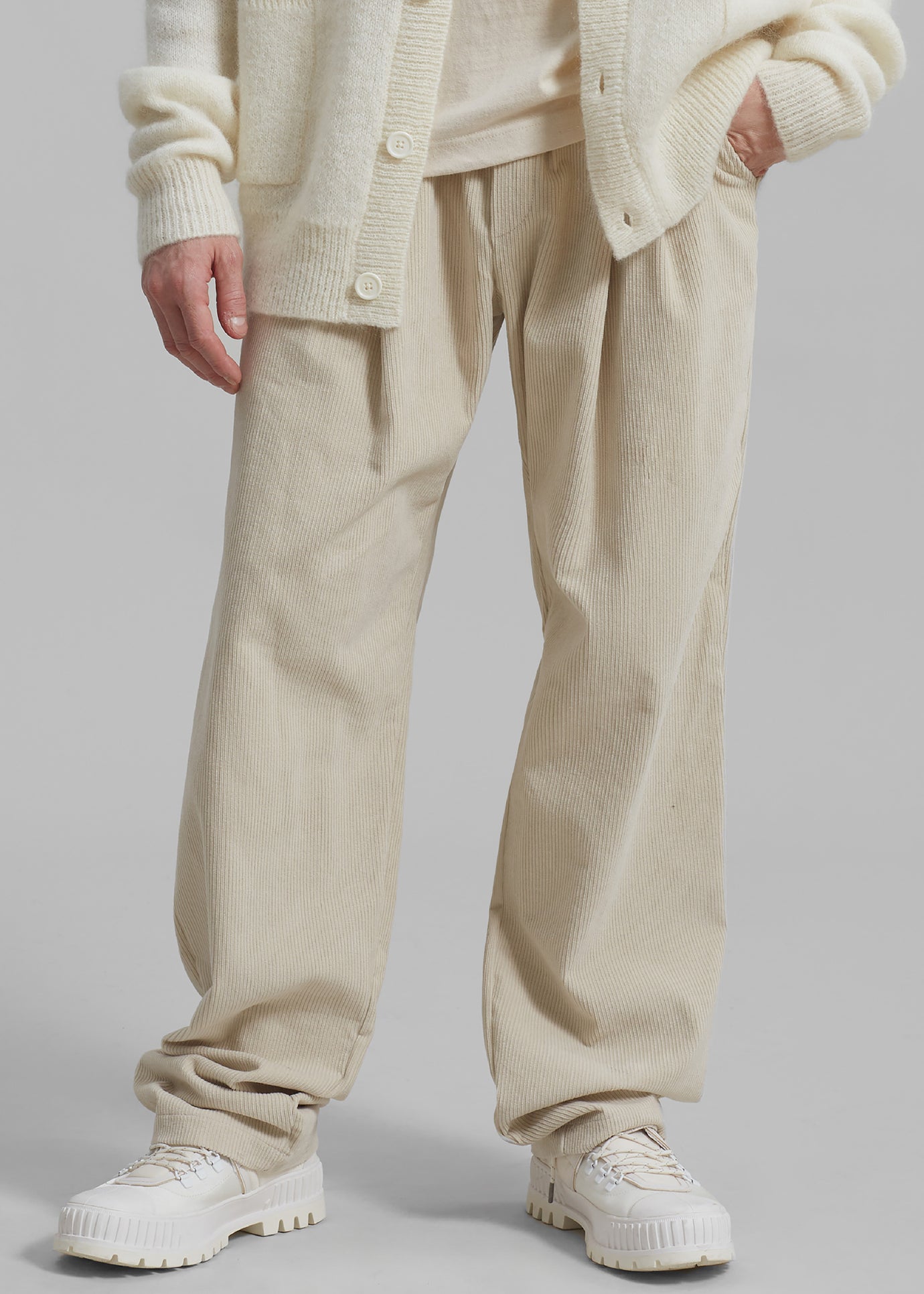 Camden Corduroy Pants - Cream - 1