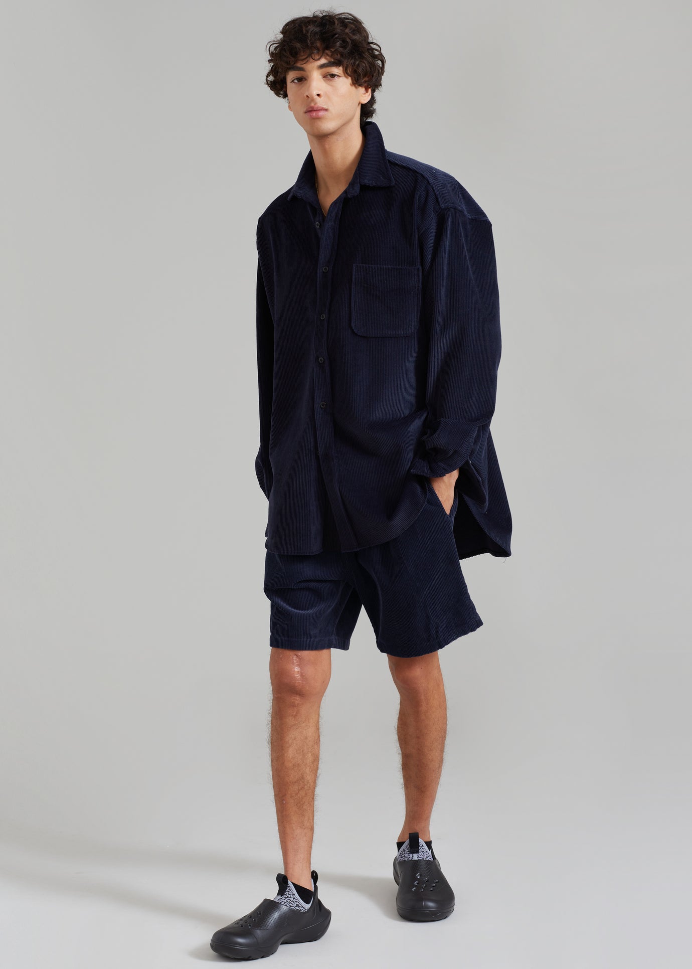 Camden Corduroy Shorts - Navy - 1