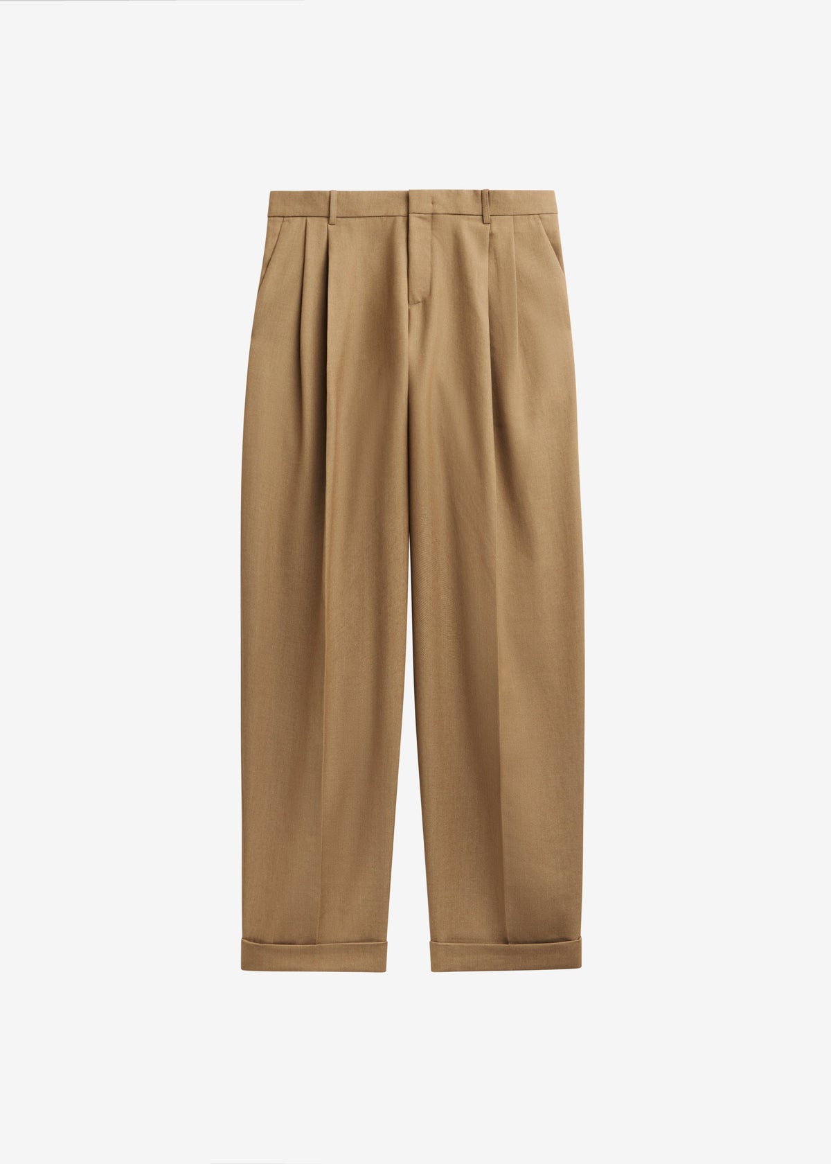 Canberra Pleated Trousers - Camel - 11