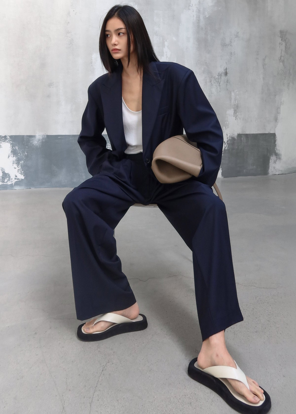 Canmore Pleated Trousers - Navy - 5