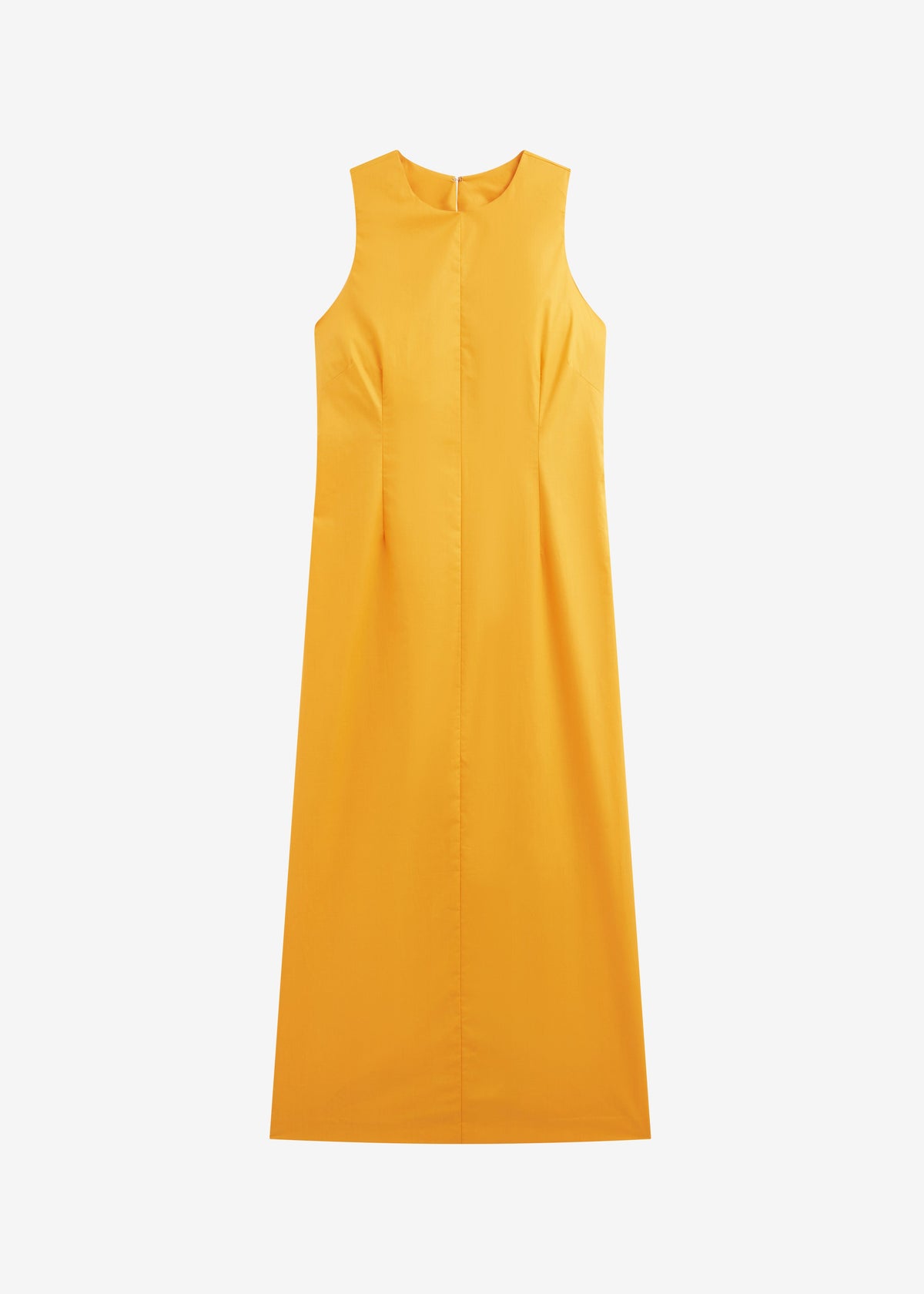 Carinola Poplin Open Back Midi Dress - Orange - 6