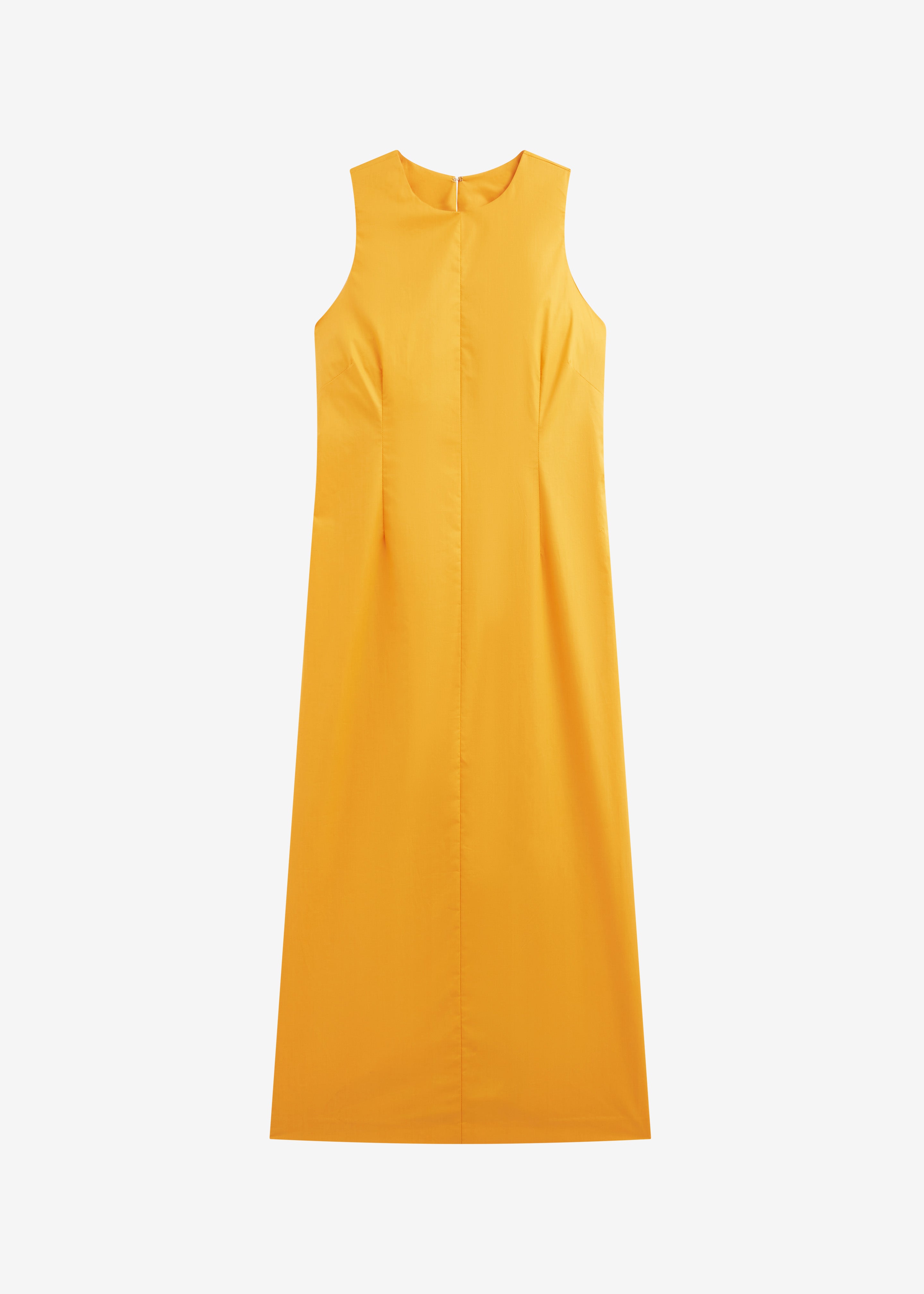 Carinola Poplin Open Back Midi Dress - Orange - 6