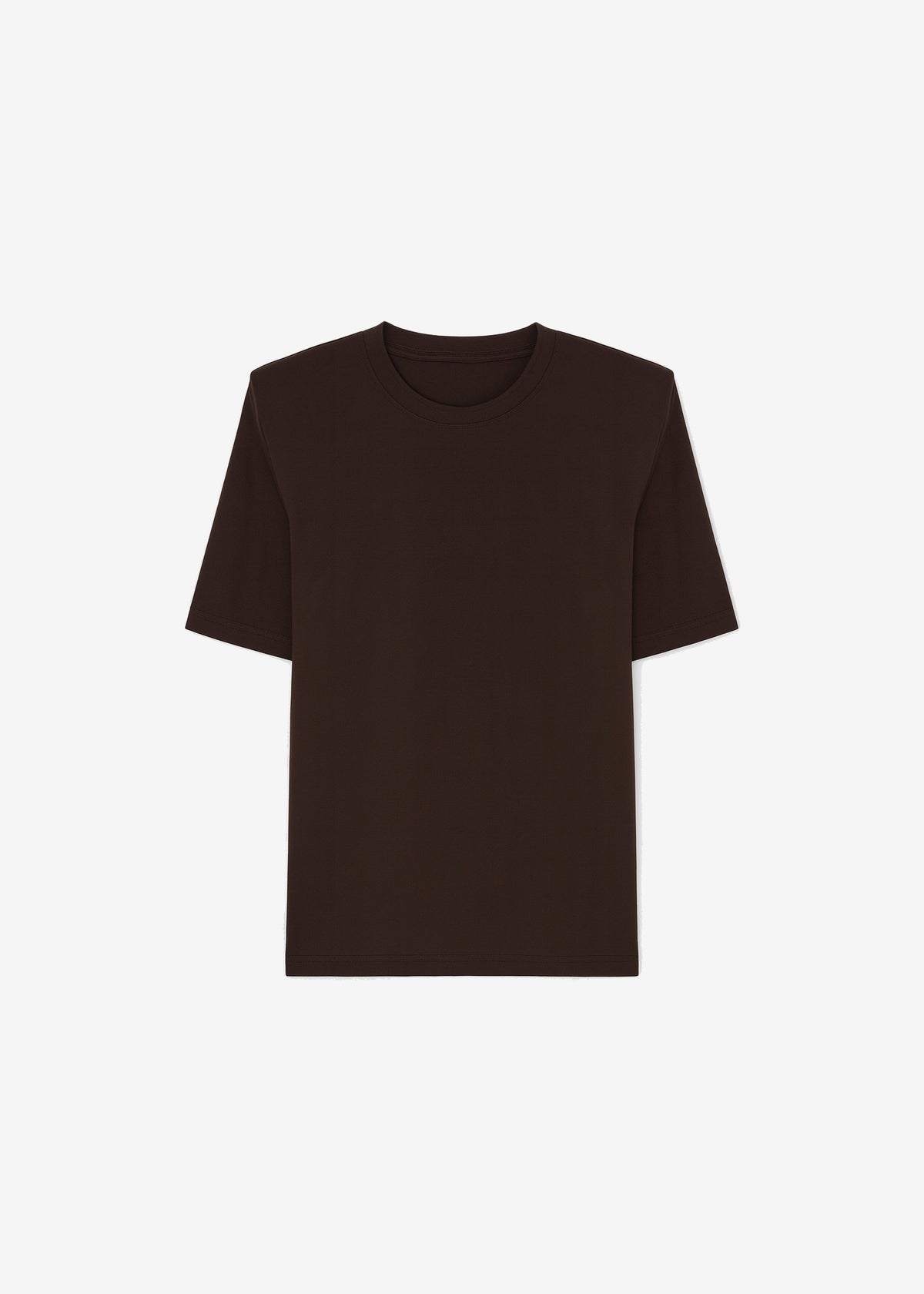 Carrington Padded Shoulder Tee - Brown - 7
